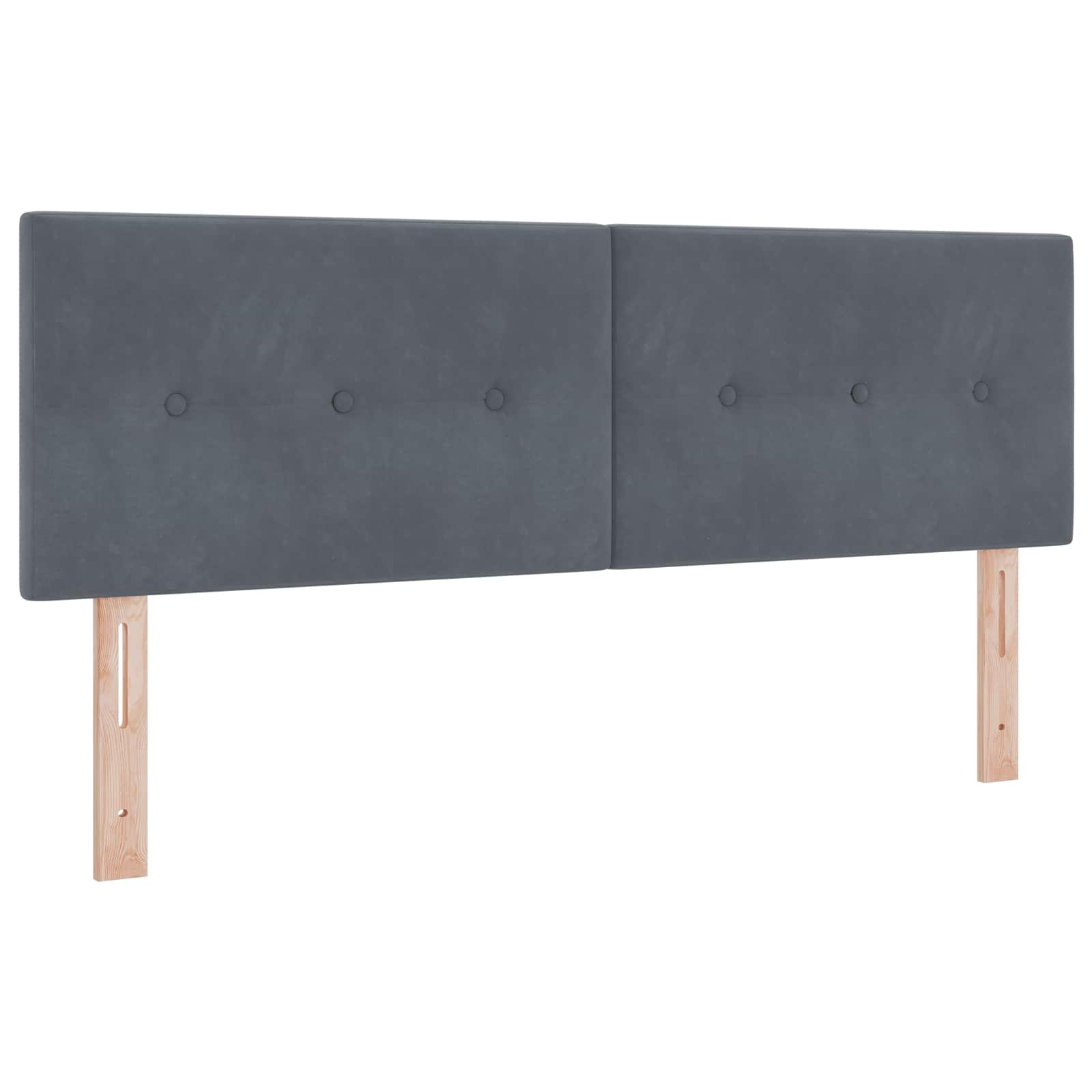 Lit boxspring avec matelas Gris foncé 140 x 200 cm Velours