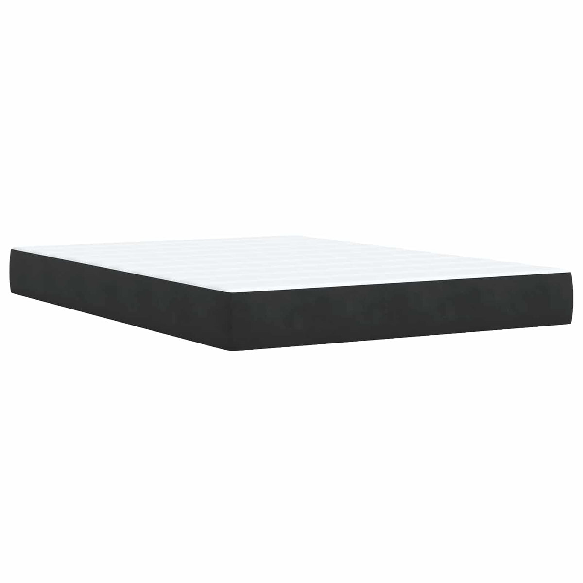 Lit boxspring avec matelas Noir 140 x 200 cm Velours - XIOS