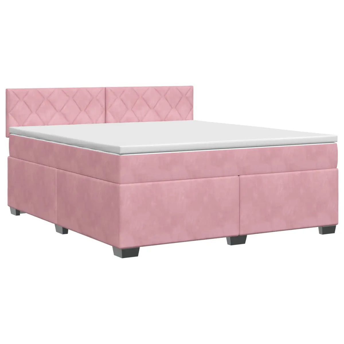 Lit boxspring avec matelas Rose 160 x 200 cm Velours - XIOS