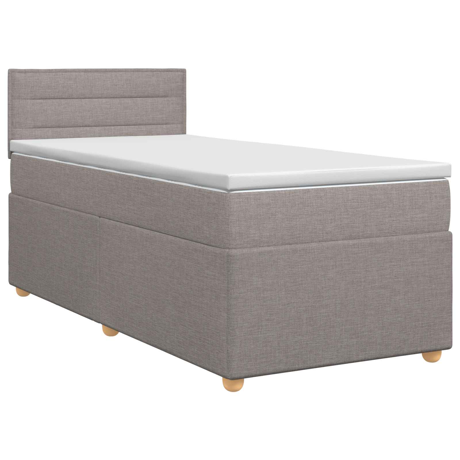 Lit boxspring avec matelas Taupe 80 x 200 cm Tissu