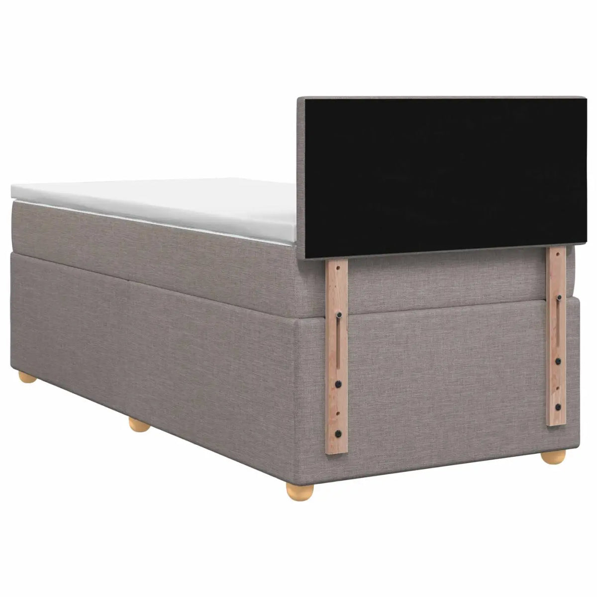 Lit boxspring avec matelas Taupe 80 x 200 cm Tissu - XIOS
