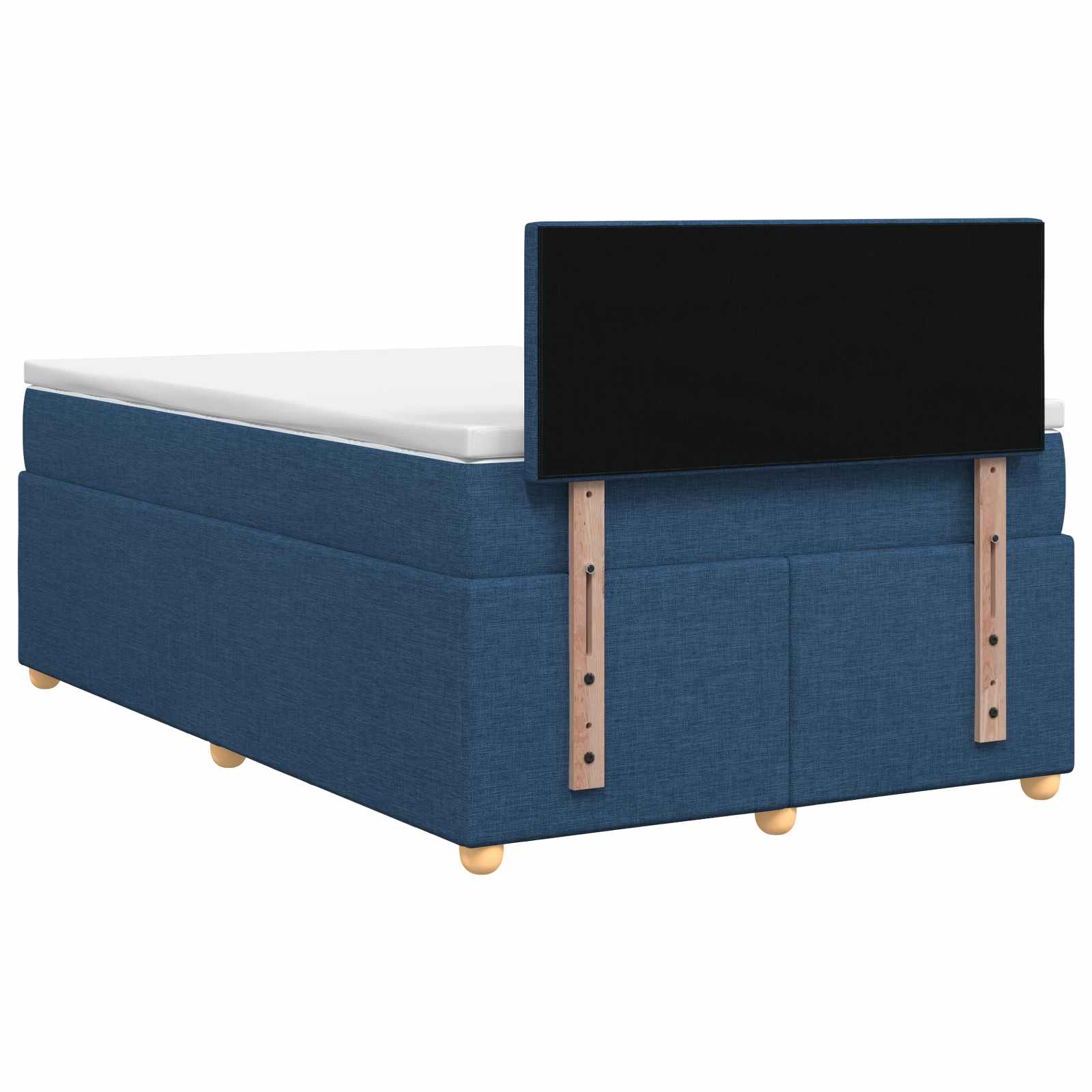 Lit boxspring avec matelas Bleu 120 x 190 cm Tissu