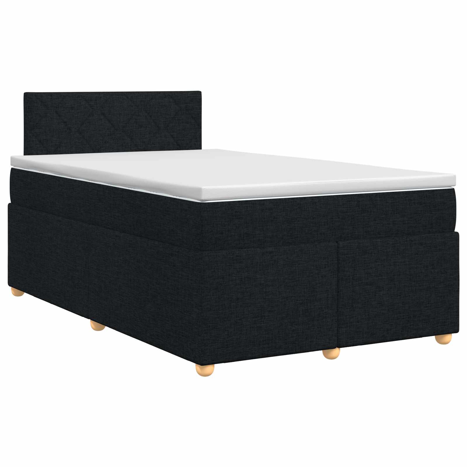 Lit boxspring avec matelas Noir 120 x 190 cm Tissu - XIOS
