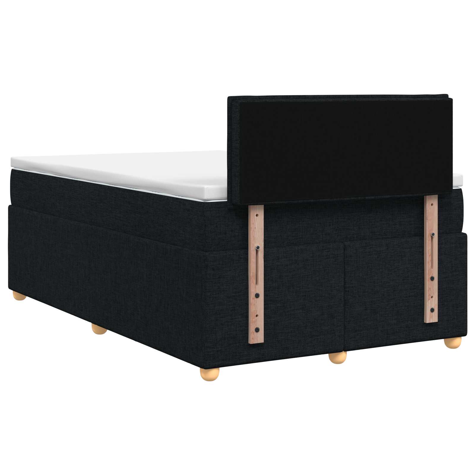 Lit boxspring avec matelas Noir 120 x 200 cm Tissu