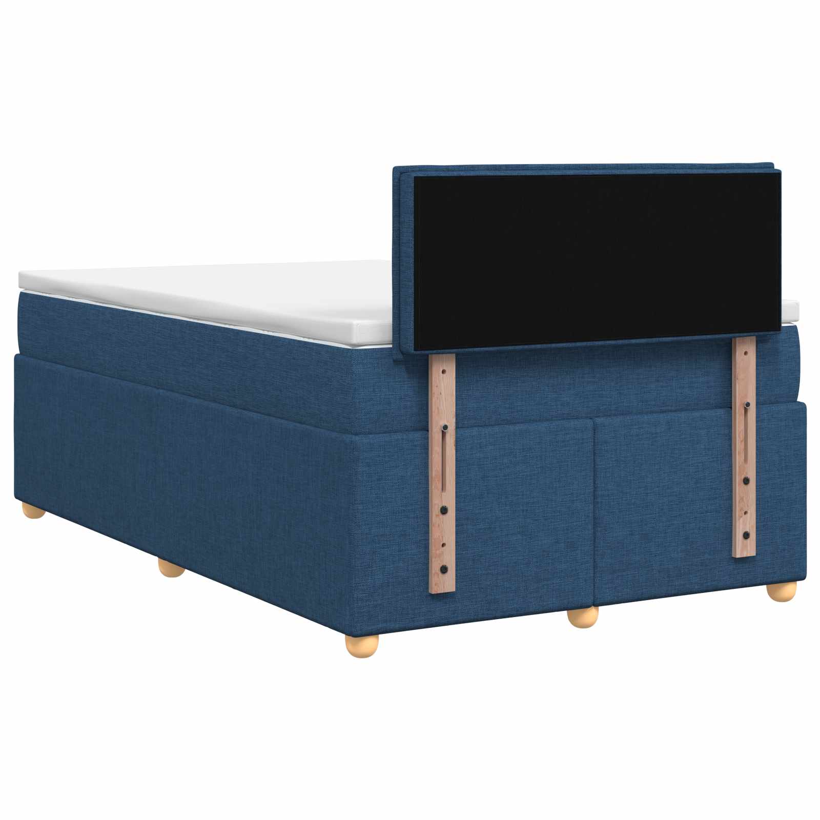 Lit boxspring avec matelas Bleu 120 x 200 cm Tissu