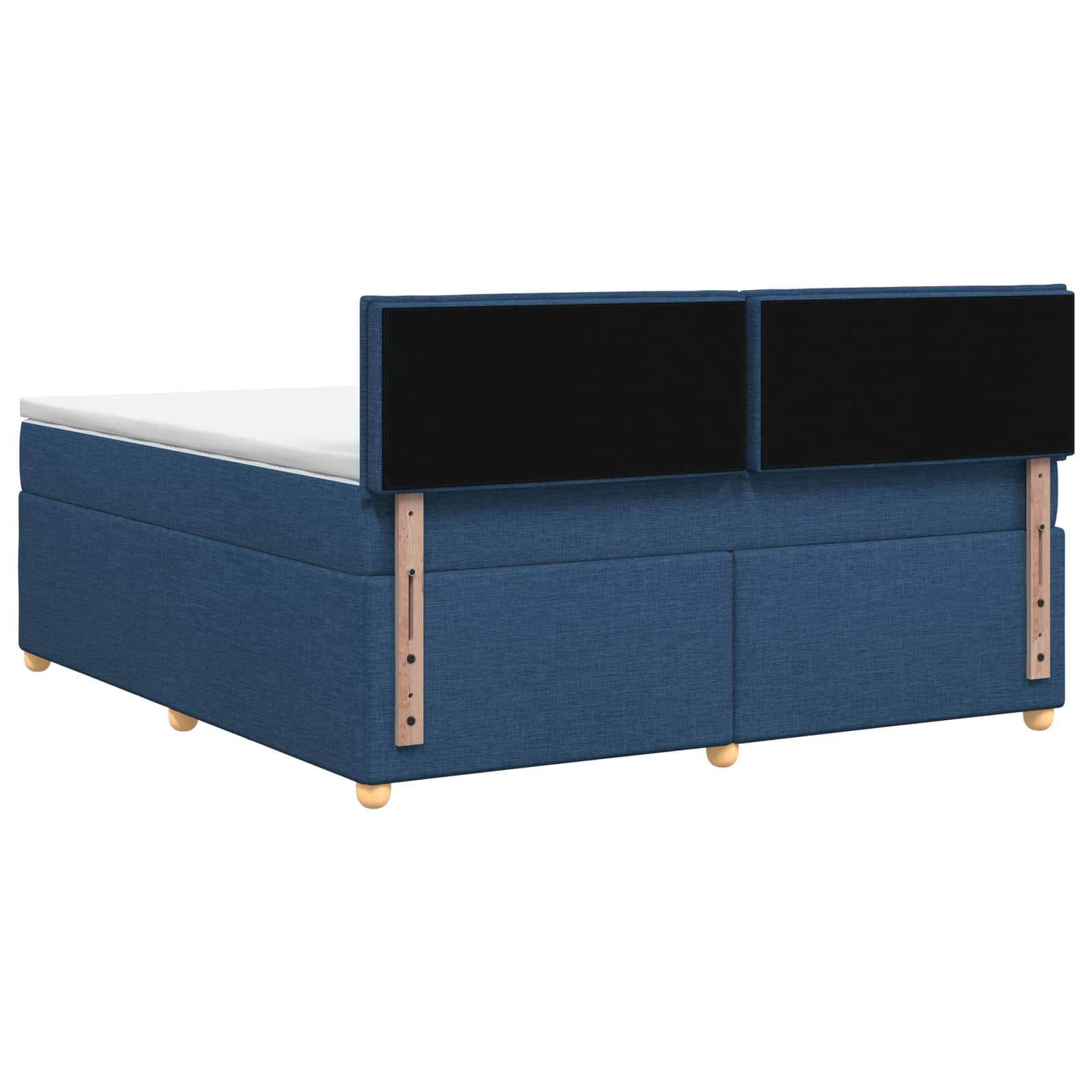 Lit boxspring avec matelas Bleu 140 x 190 cm Tissu