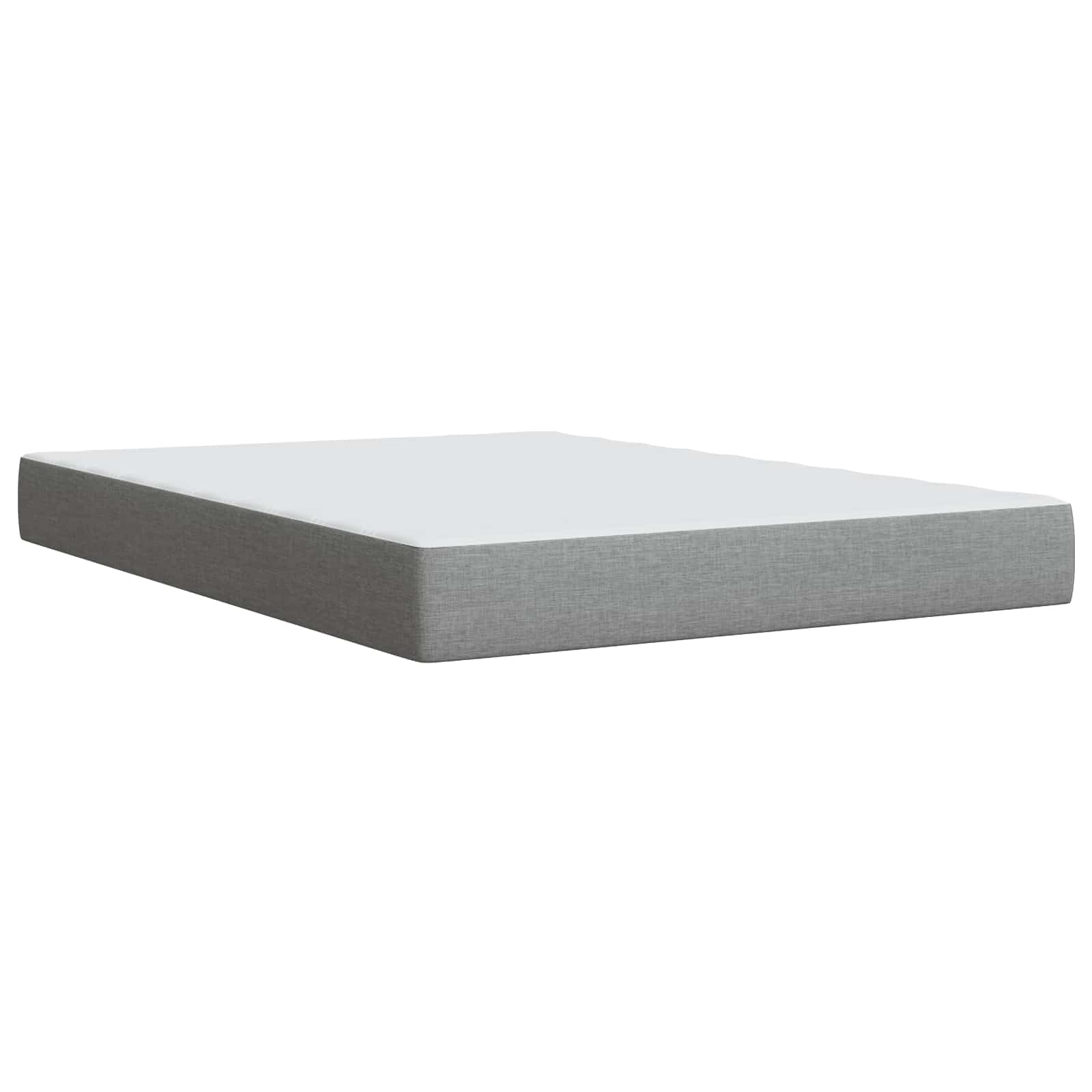 Lit boxspring avec matelas Gris clair 140 x 190 cm Tissu - XIOS
