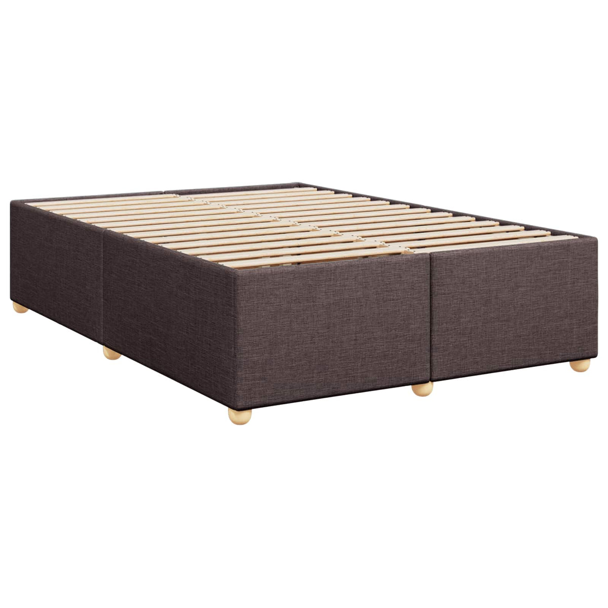 Lit boxspring avec matelas Marron foncé 140 x 190 cm Tissu