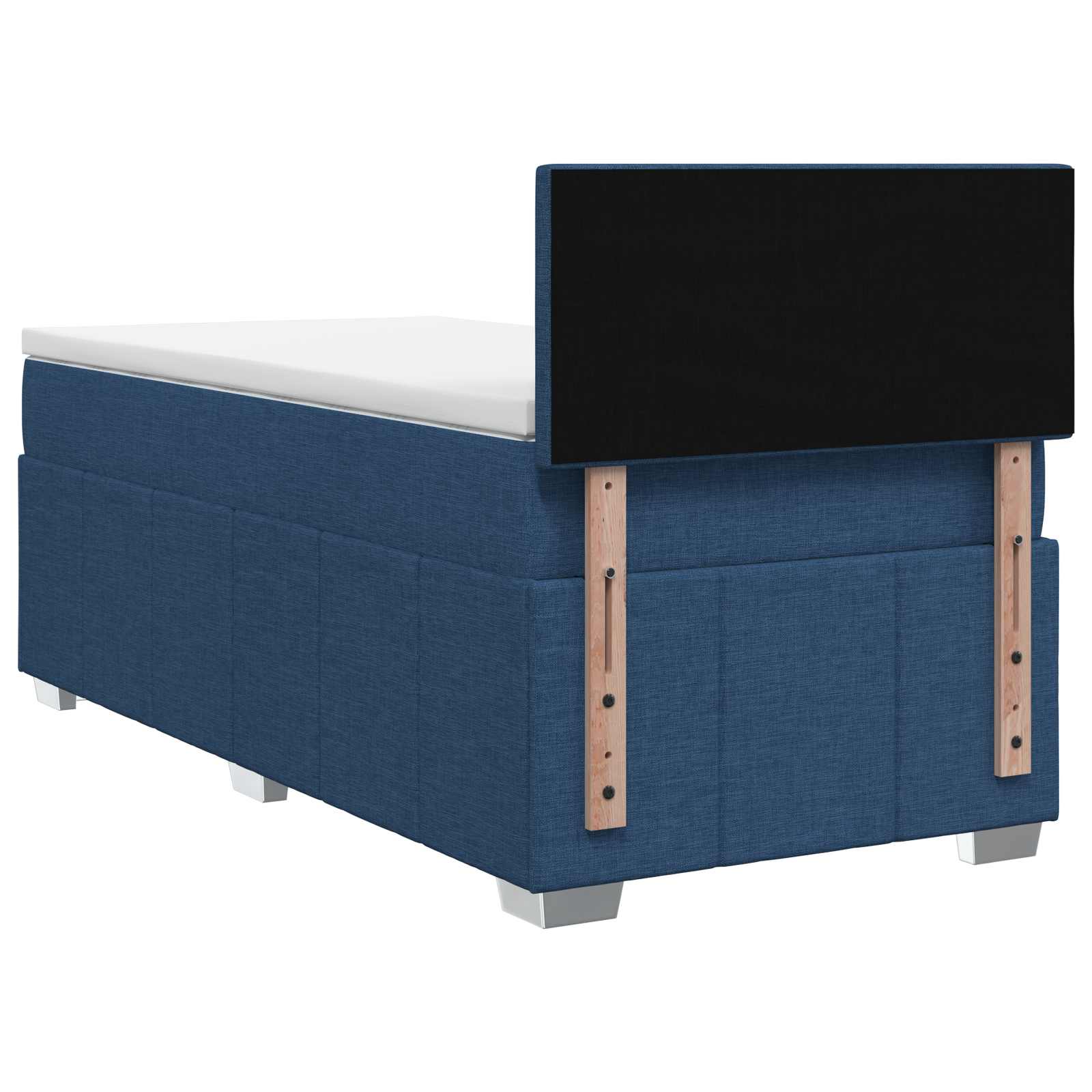 Lit boxspring avec matelas Bleu 100 x 200 cm Tissu