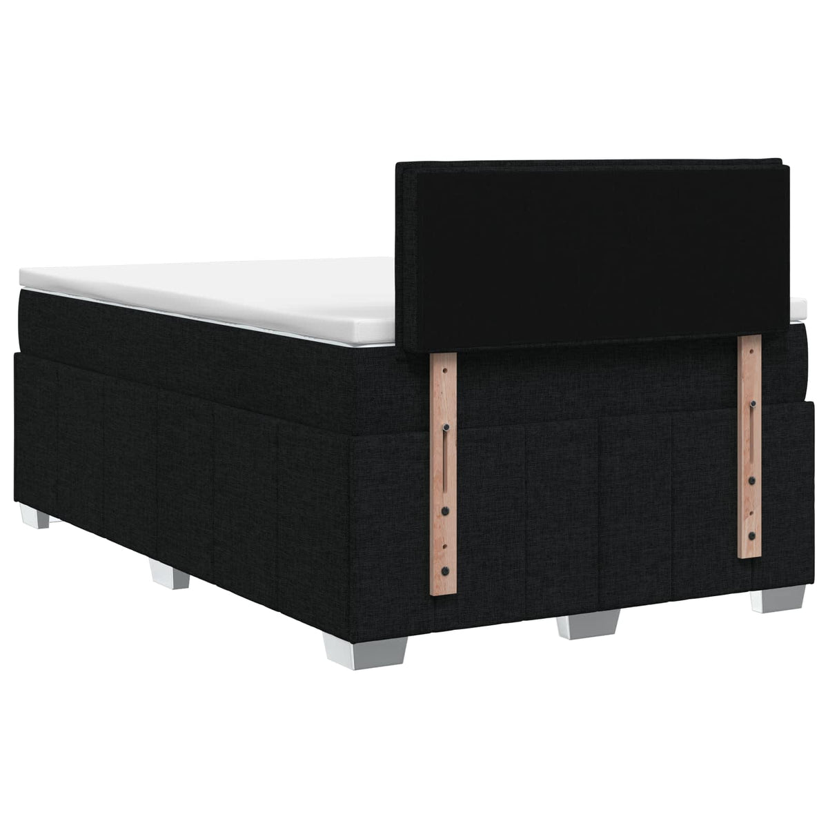 Lit boxspring avec matelas Noir 120 x 190 cm Tissu
