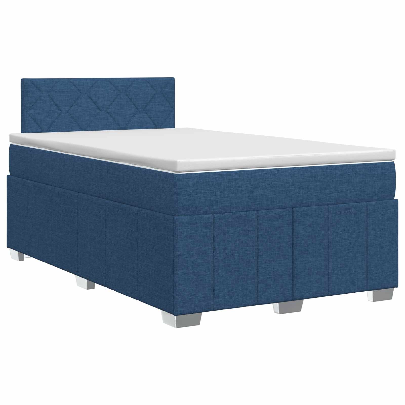 Lit boxspring avec matelas Bleu 120 x 190 cm Tissu - XIOS