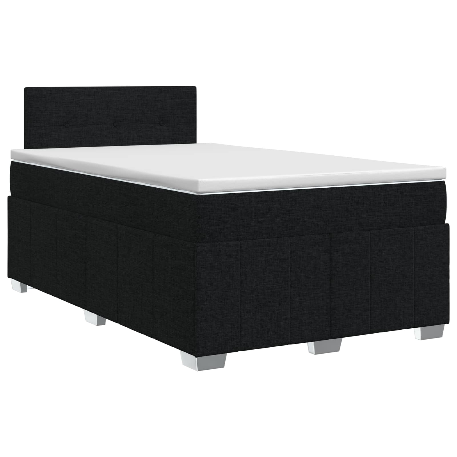 Lit boxspring avec matelas Noir 120 x 200 cm Tissu
