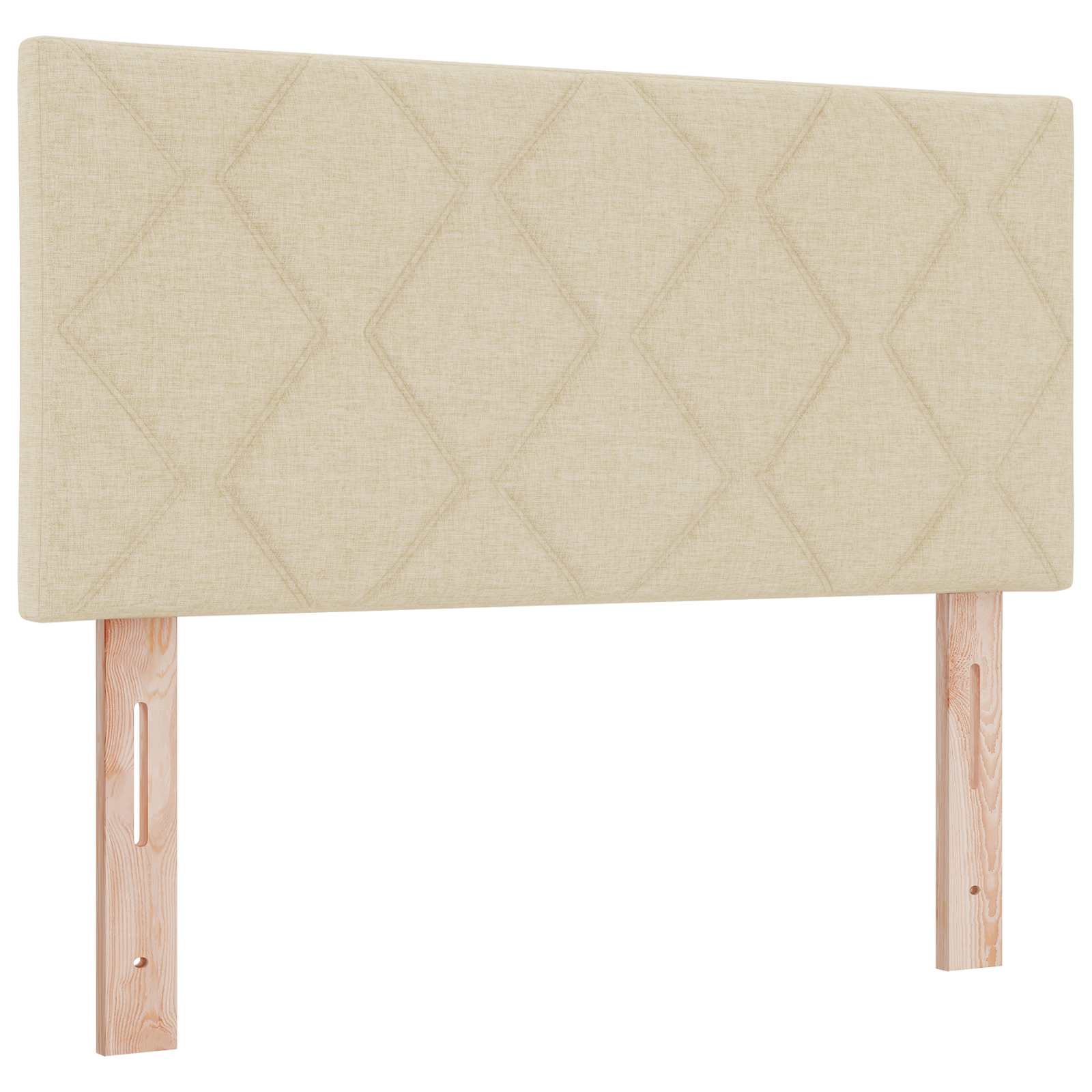 Lit boxspring avec matelas Crème 120 x 200 cm Tissu