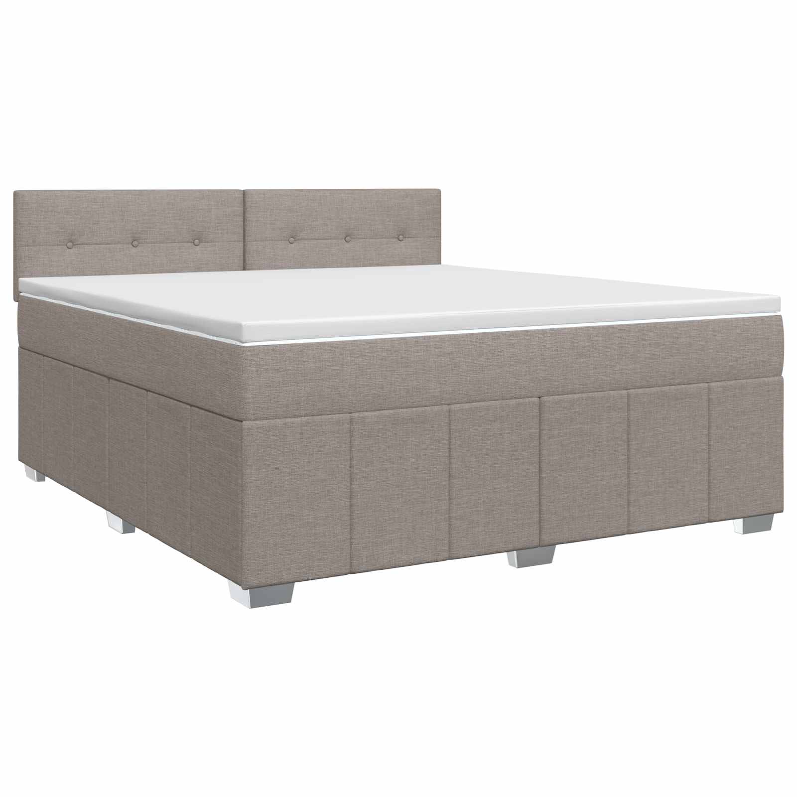 Lit boxspring avec matelas Taupe 140 x 190 cm Tissu - XIOS