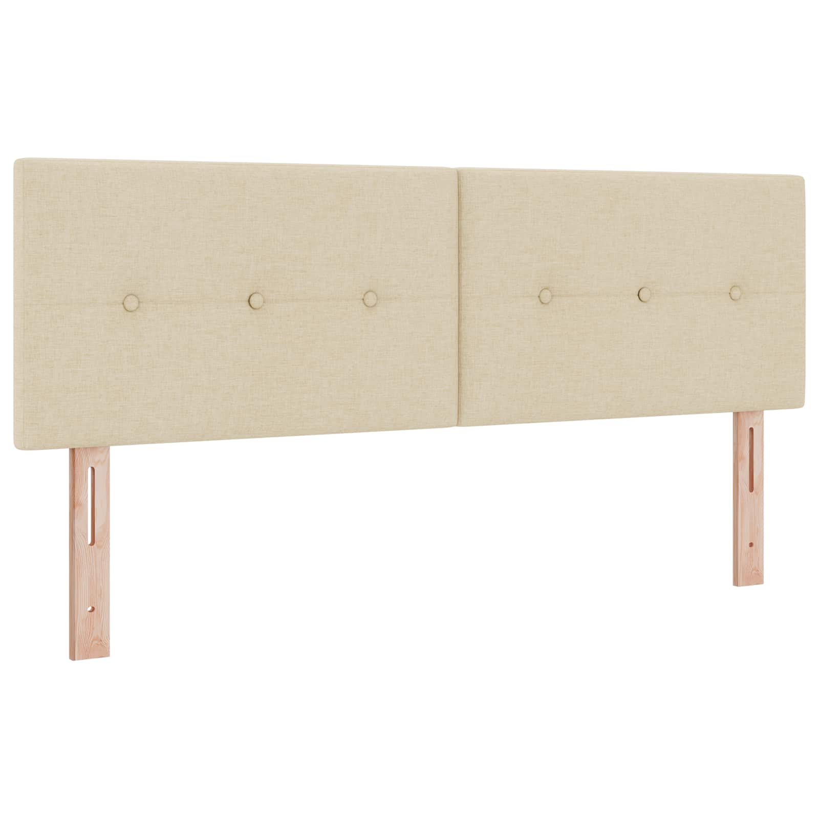 Lit boxspring avec matelas Crème 140 x 190 cm Tissu - XIOS