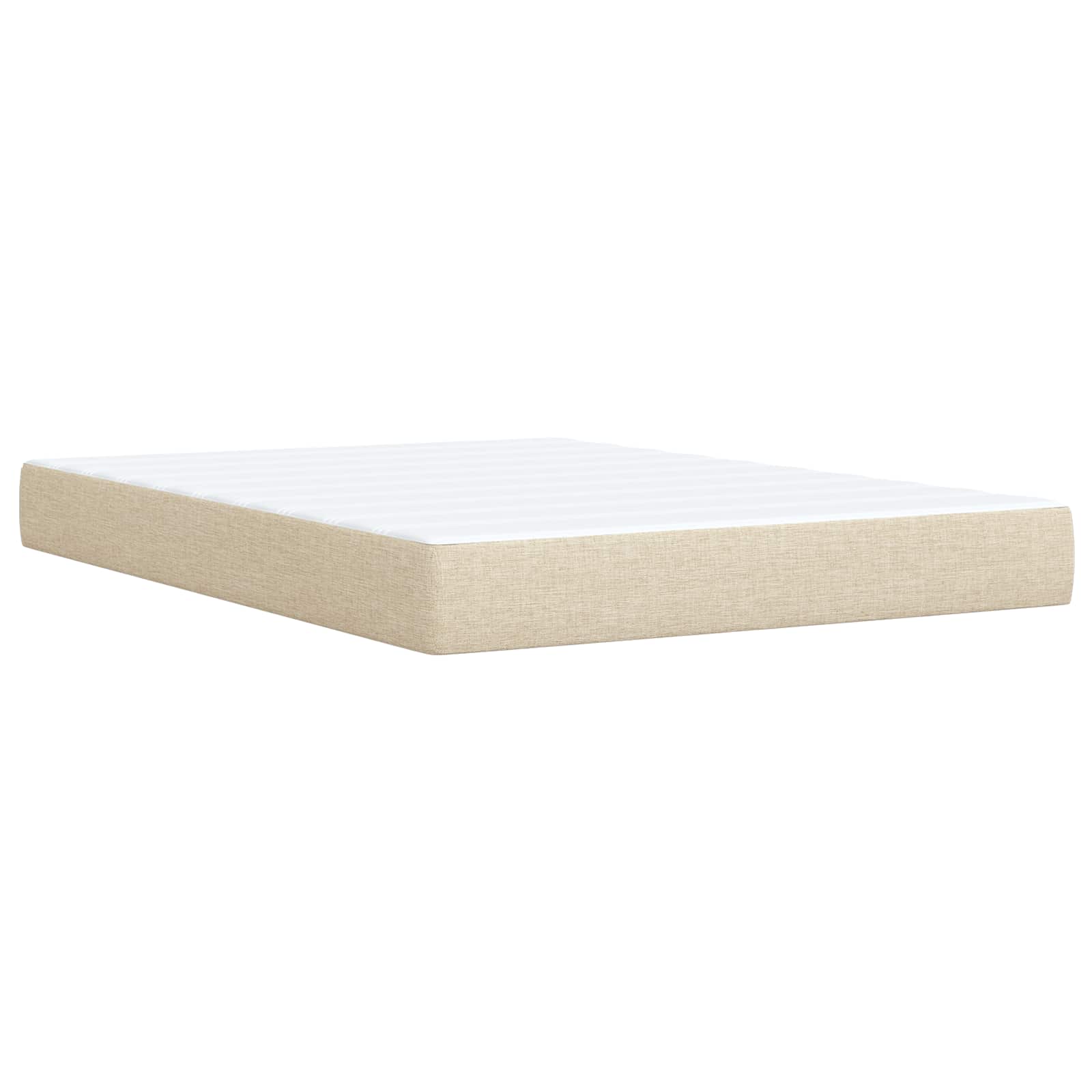 Lit boxspring avec matelas Crème 140 x 190 cm Tissu - XIOS