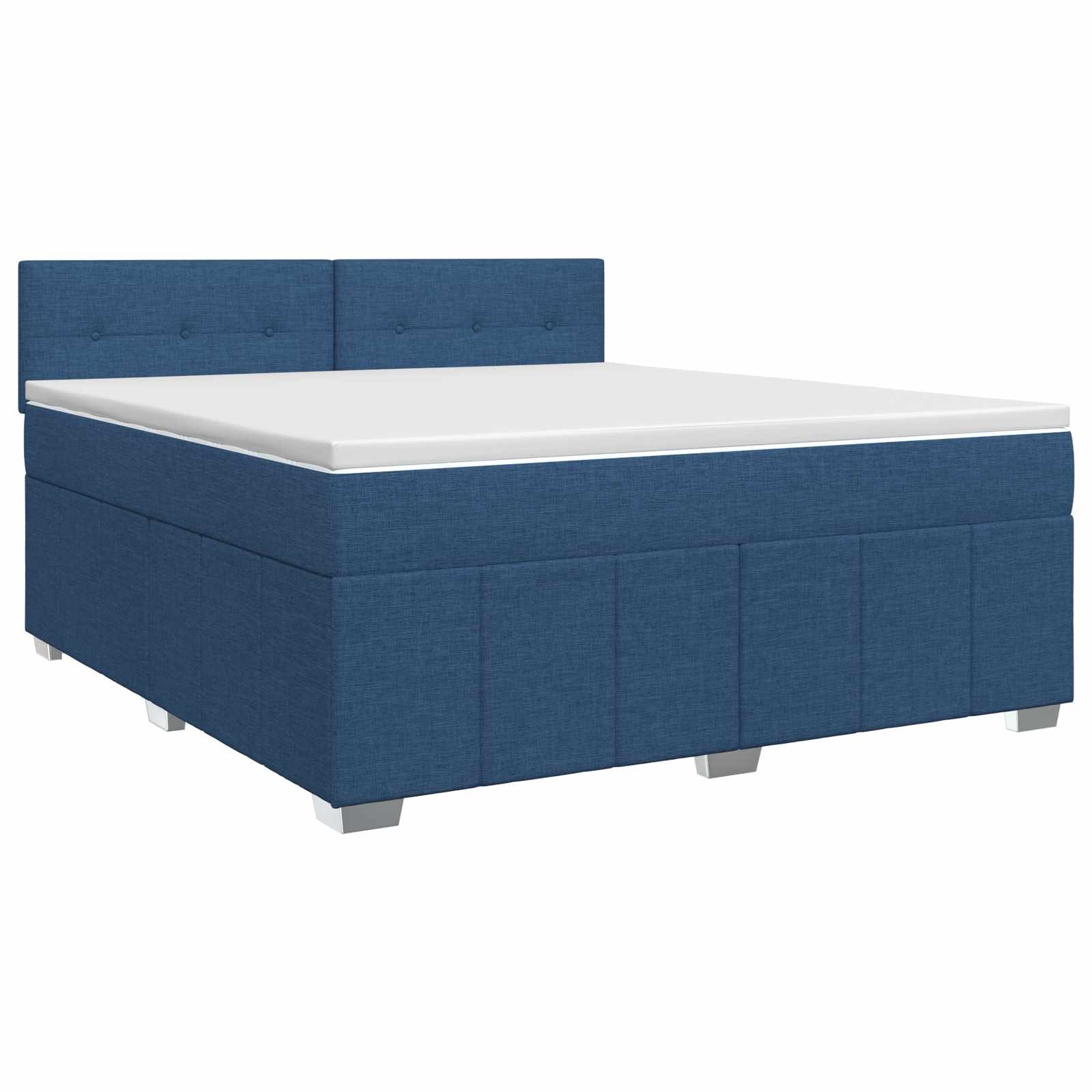 Lit boxspring avec matelas Bleu 140 x 190 cm Tissu - XIOS