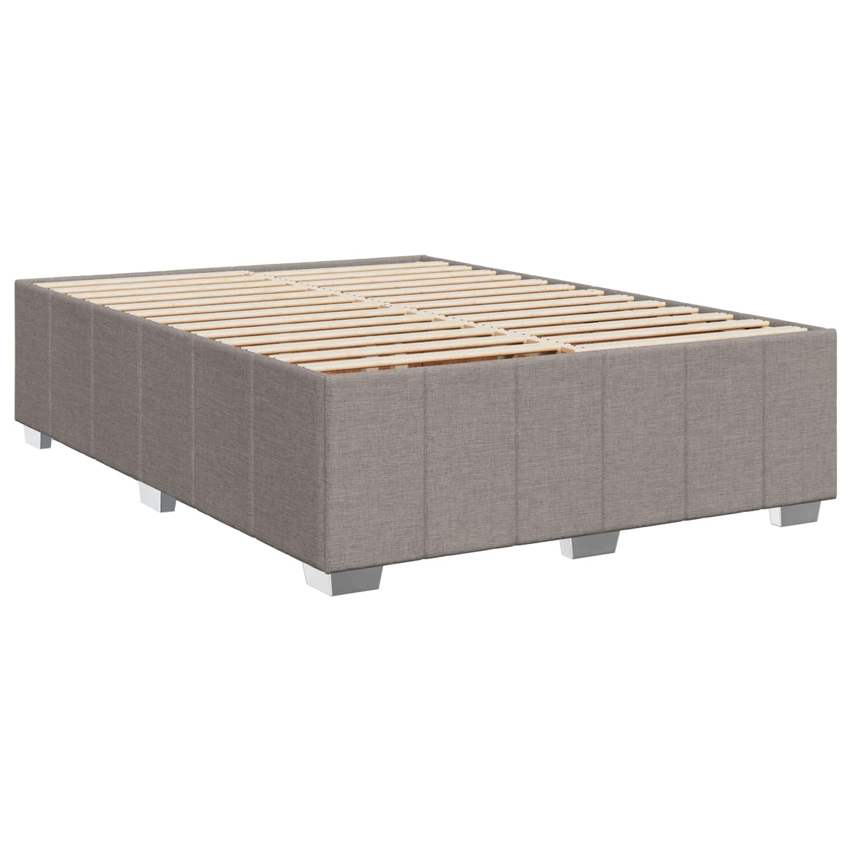 Lit boxspring avec matelas Taupe 140 x 200 cm Tissu