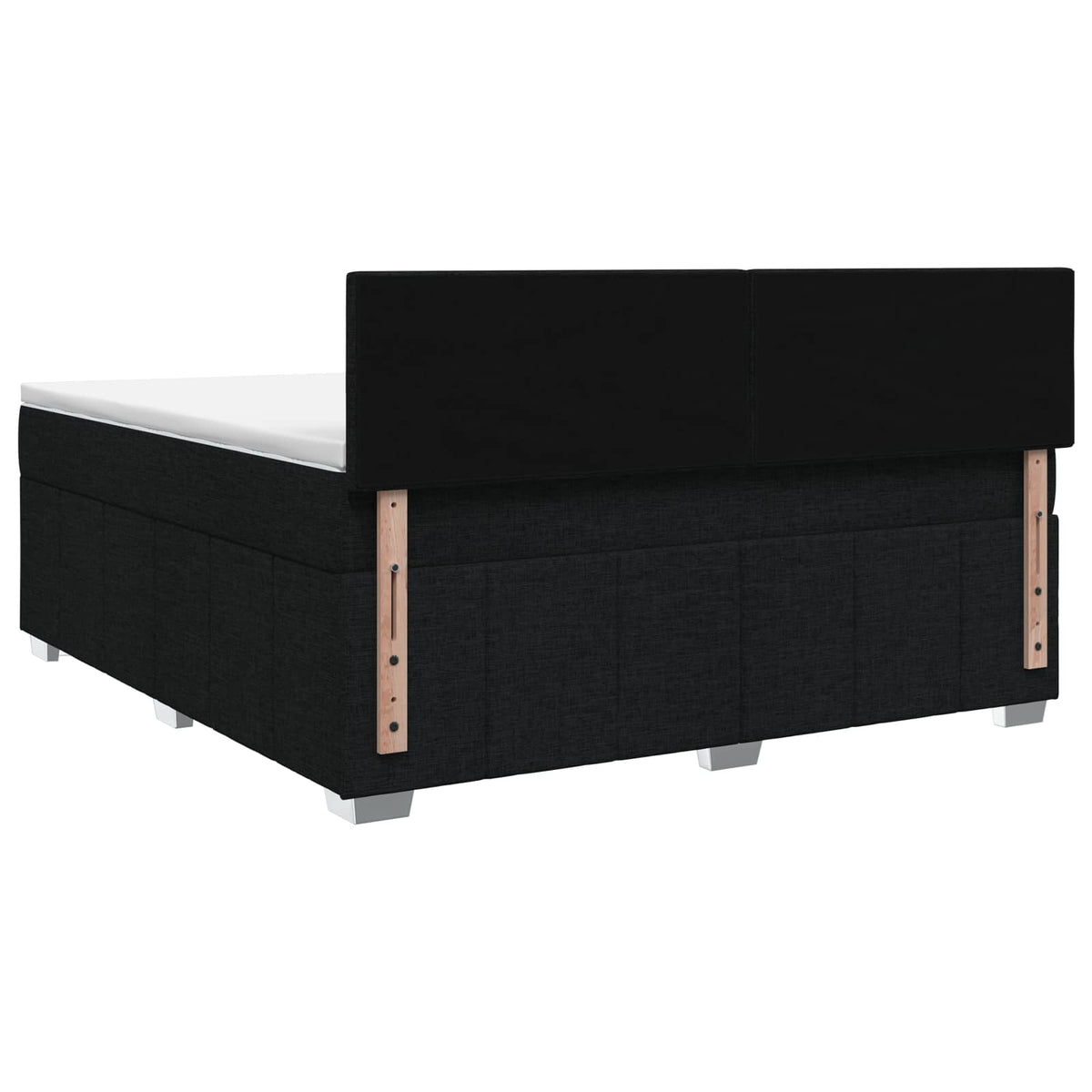 Lit boxspring avec matelas Noir 140 x 200 cm Tissu