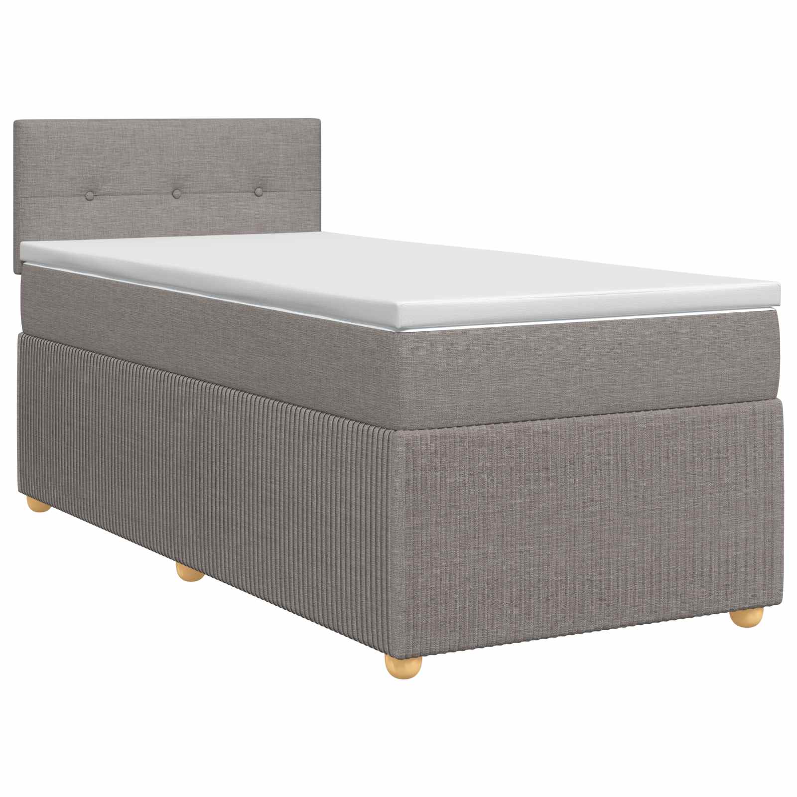 Lit boxspring avec matelas Taupe 80 x 200 cm Tissu