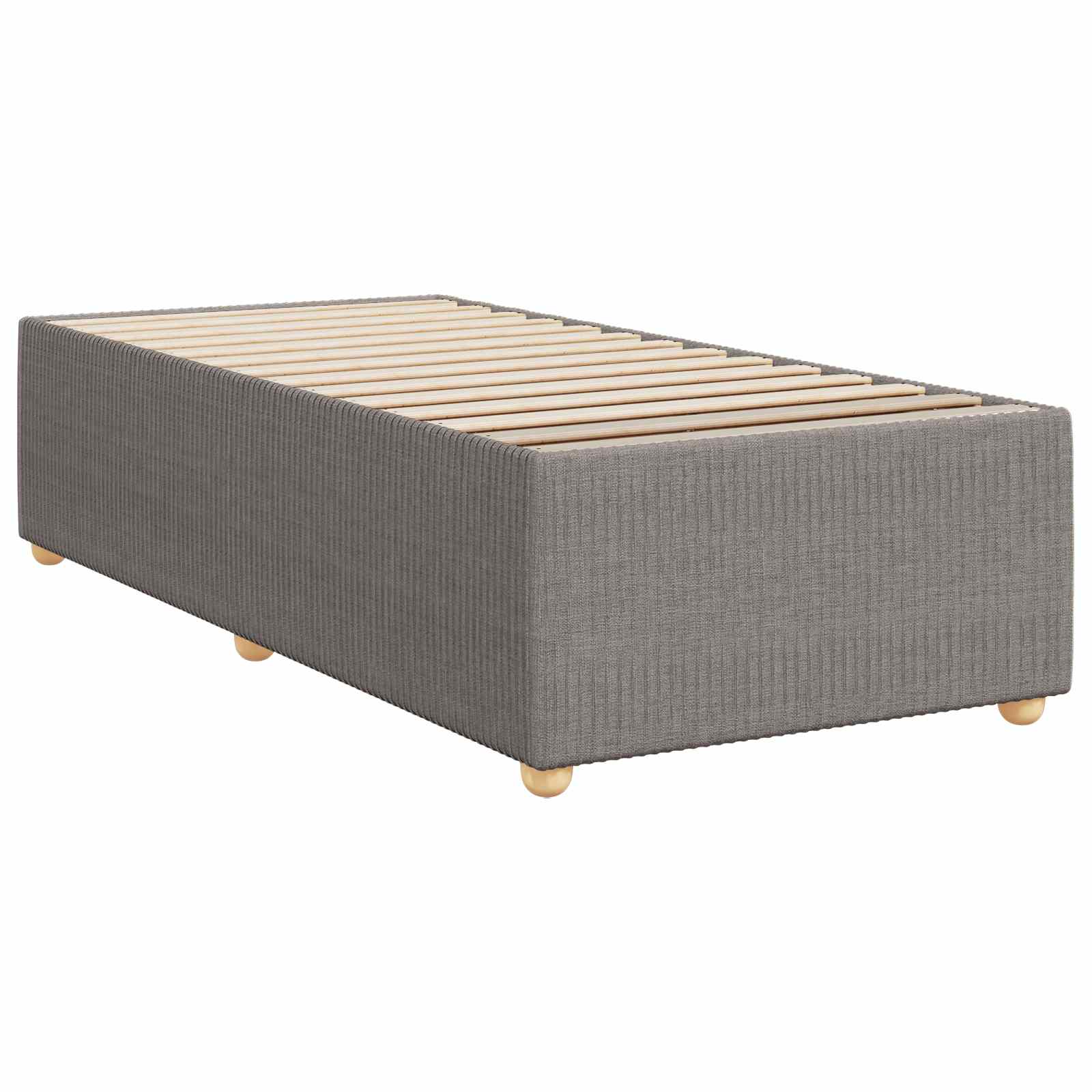 Lit boxspring avec matelas Taupe 80 x 200 cm Tissu