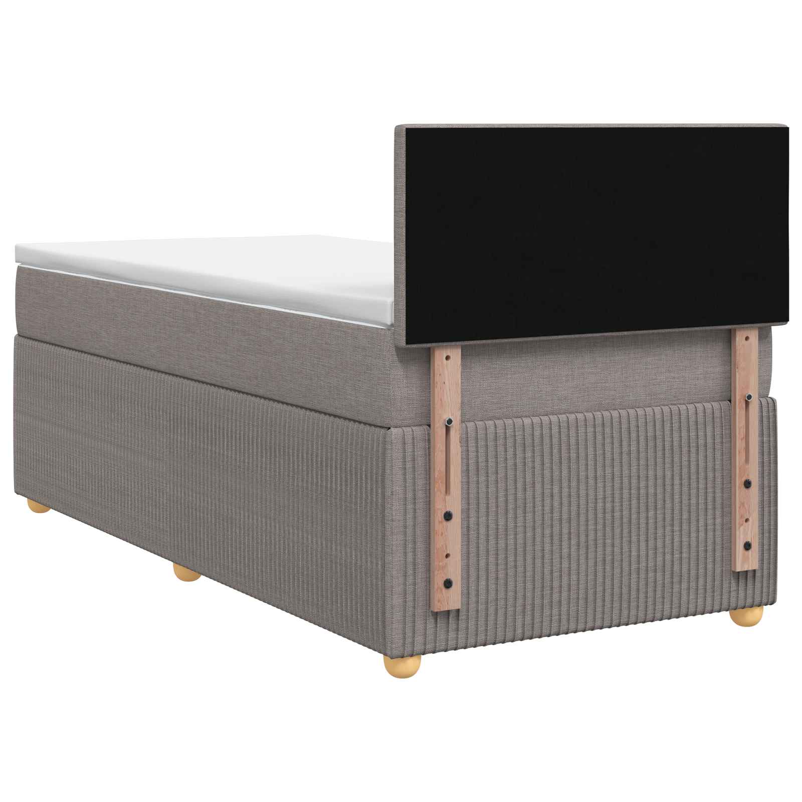 Lit boxspring avec matelas Taupe 80 x 200 cm Tissu