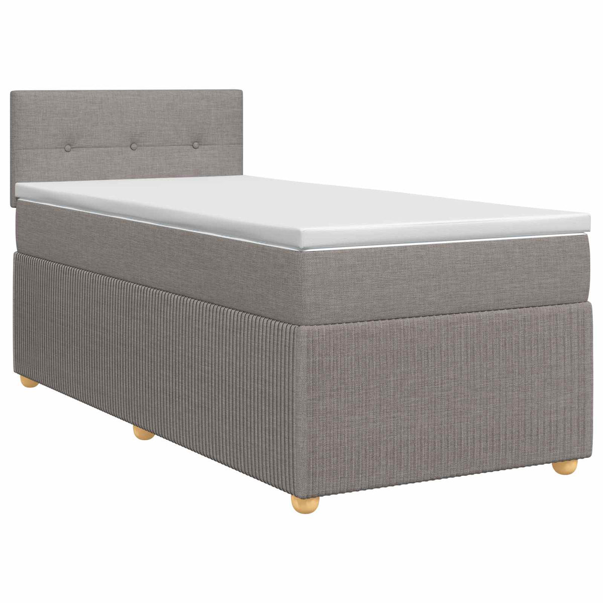 Lit boxspring avec matelas Taupe 90 x 200 cm Tissu