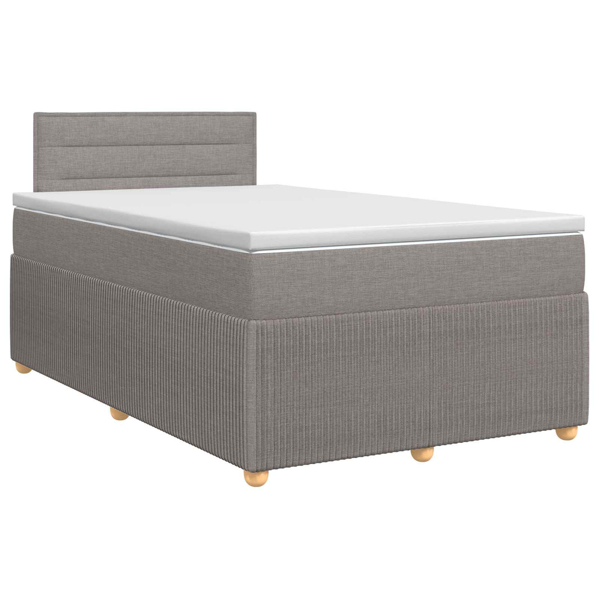 Lit boxspring avec matelas Taupe 120 x 200 cm Tissu