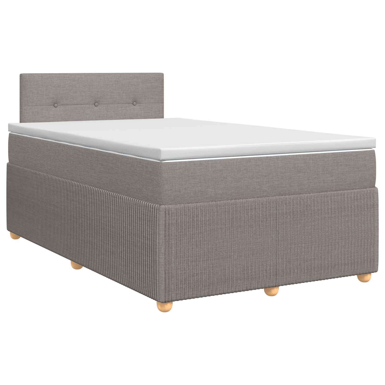 Lit boxspring avec matelas Taupe 120 x 200 cm Tissu