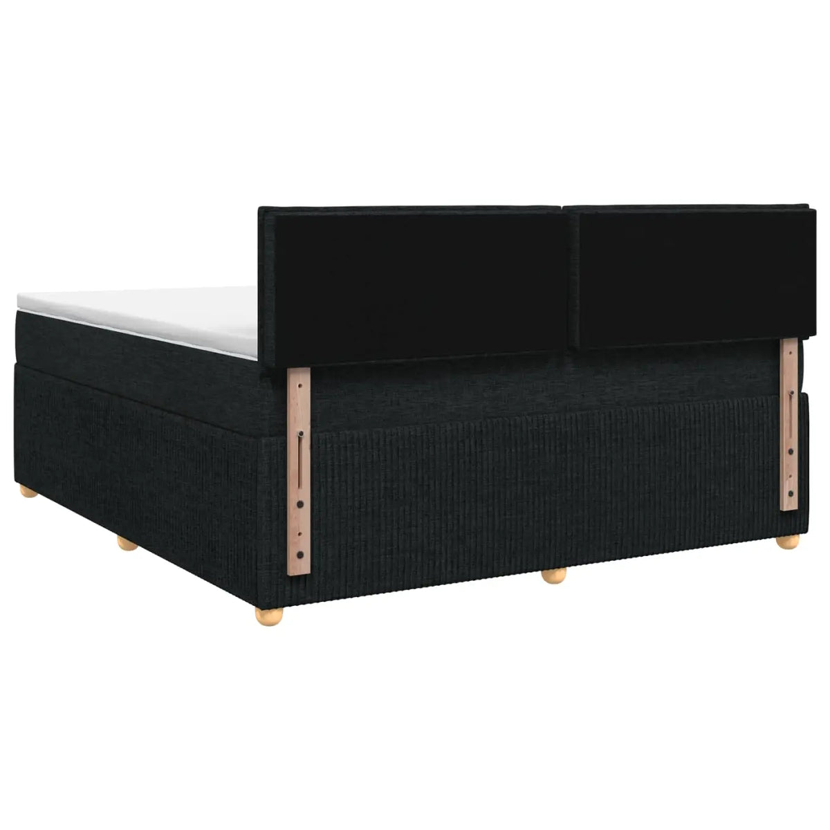 Lit boxspring avec matelas Noir 140 x 190 cm Tissu - XIOS