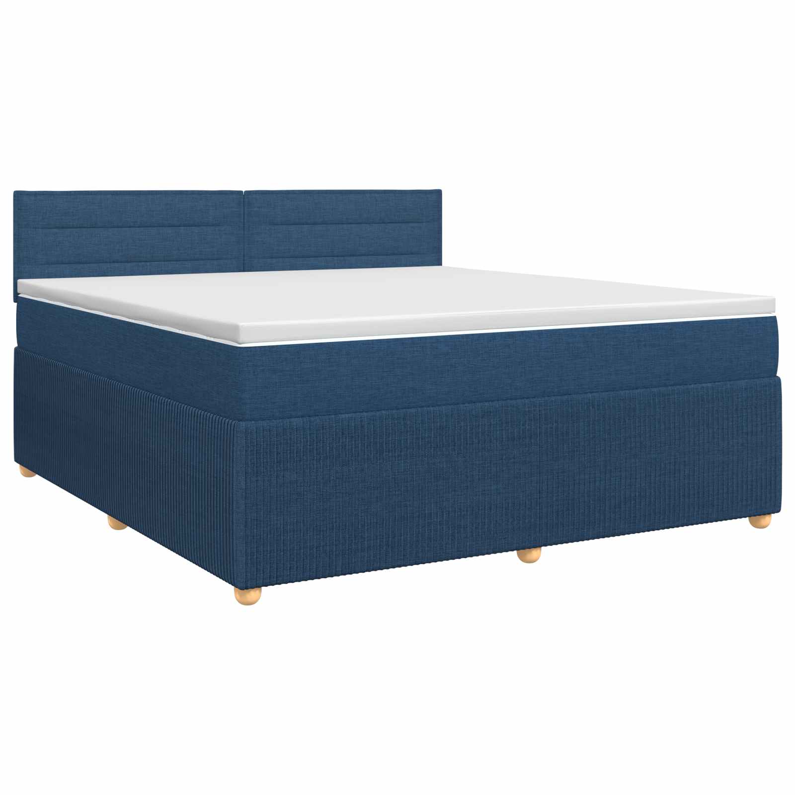 Lit boxspring avec matelas Bleu 140 x 190 cm Tissu - XIOS