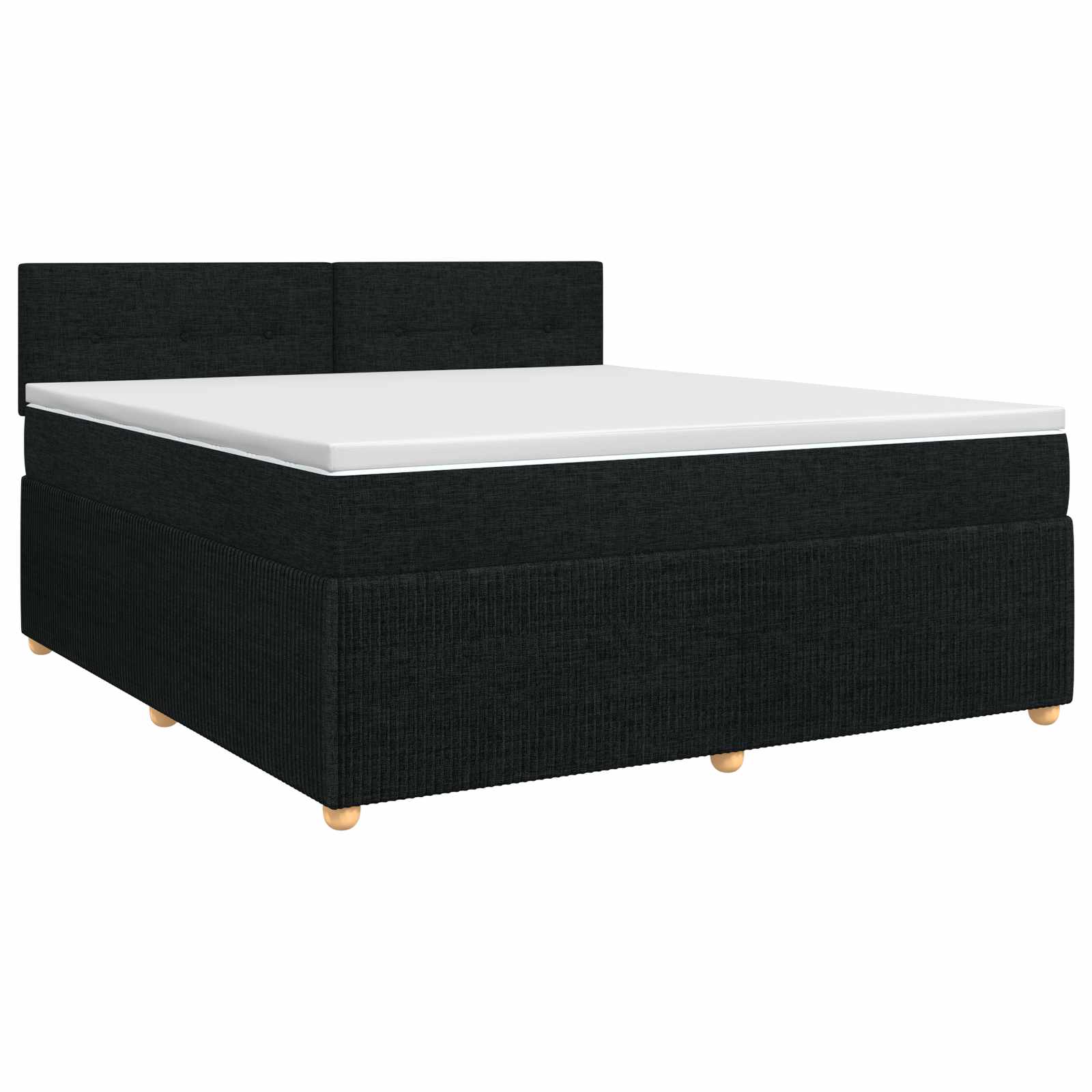 Lit boxspring avec matelas Noir 140 x 190 cm Tissu - XIOS