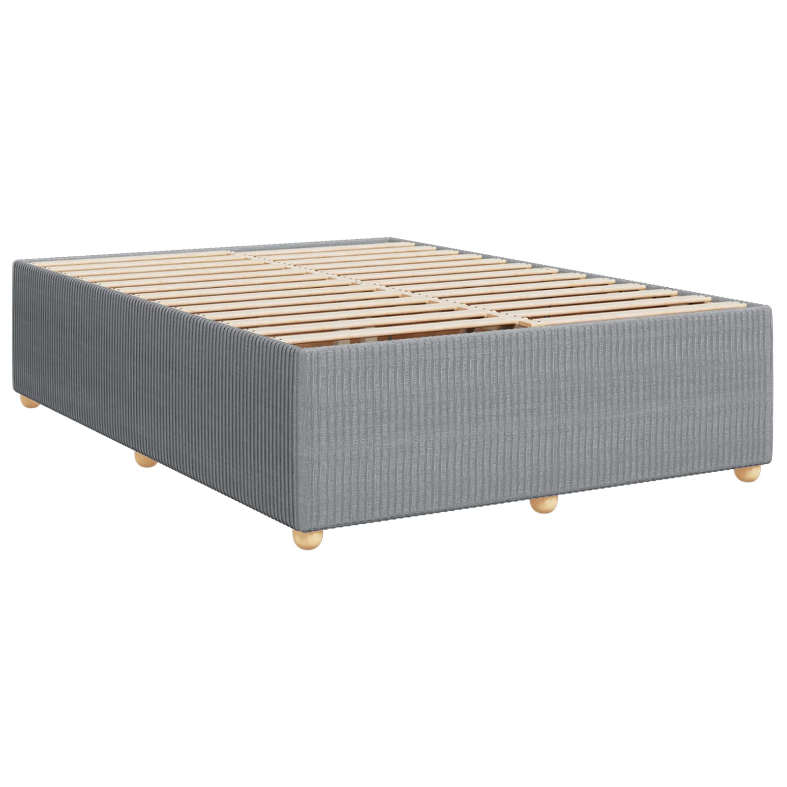 Lit boxspring avec matelas Gris clair 140 x 190 cm Tissu - XIOS