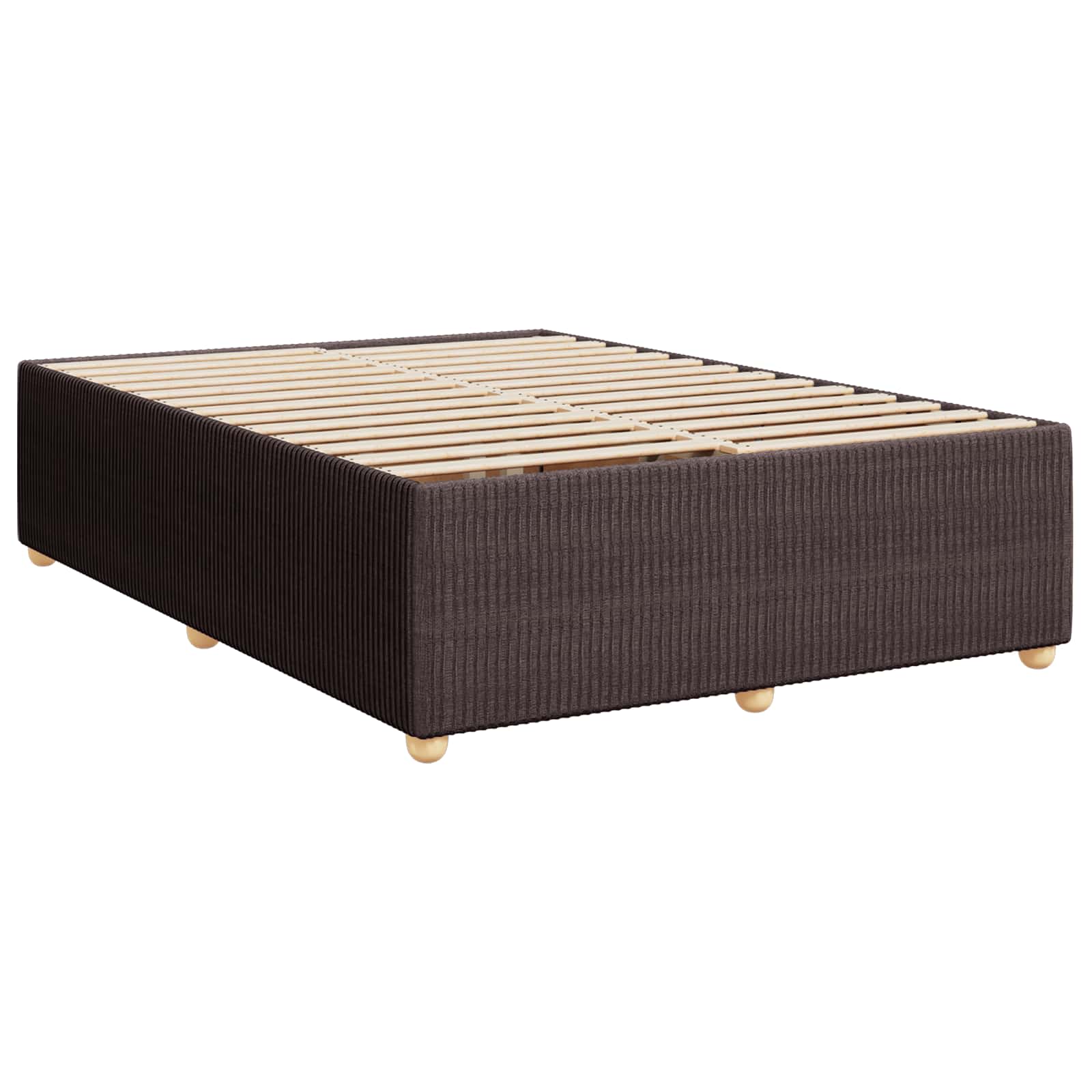Lit boxspring avec matelas Marron foncé 140 x 190 cm Tissu