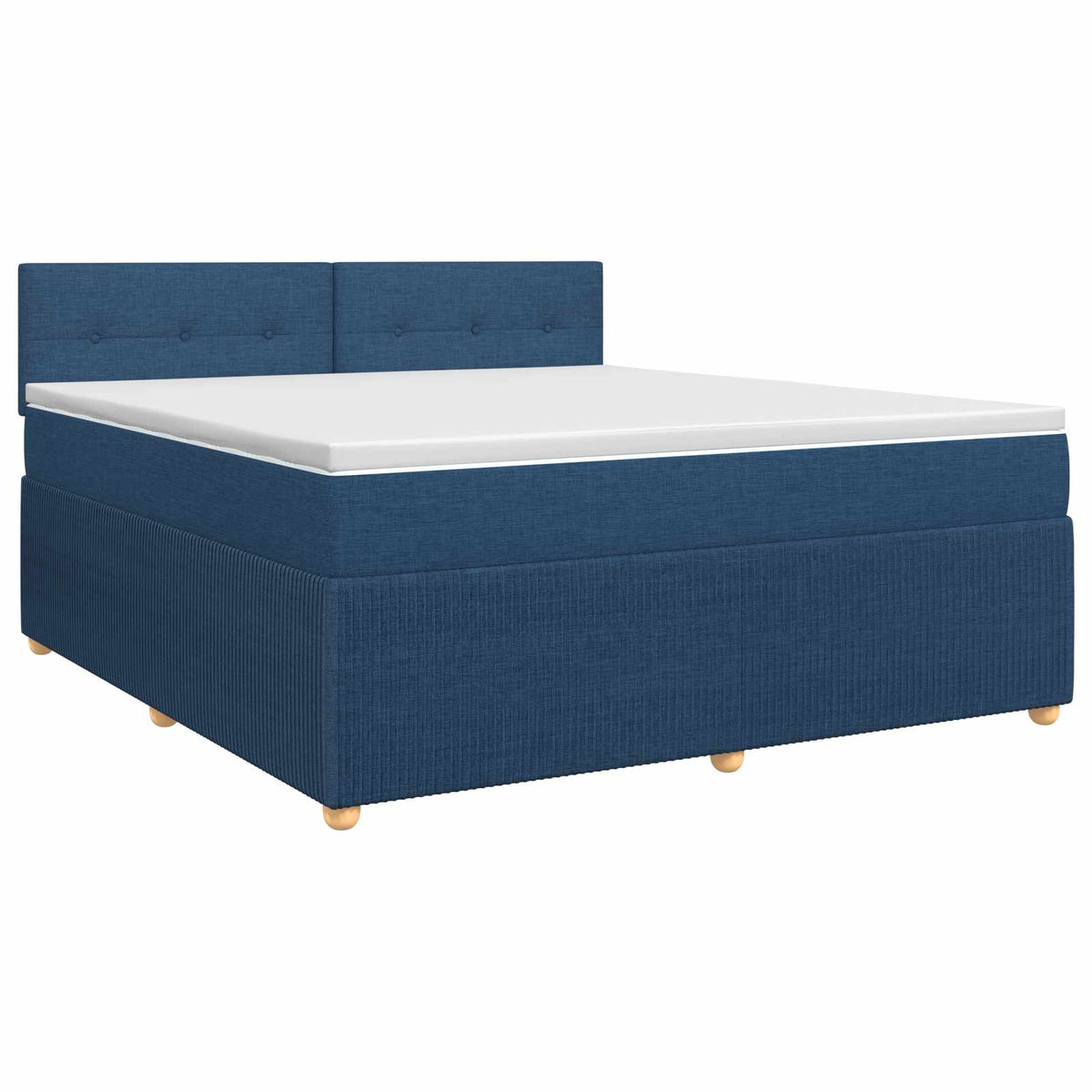 Lit boxspring avec matelas Bleu 140 x 200 cm Tissu