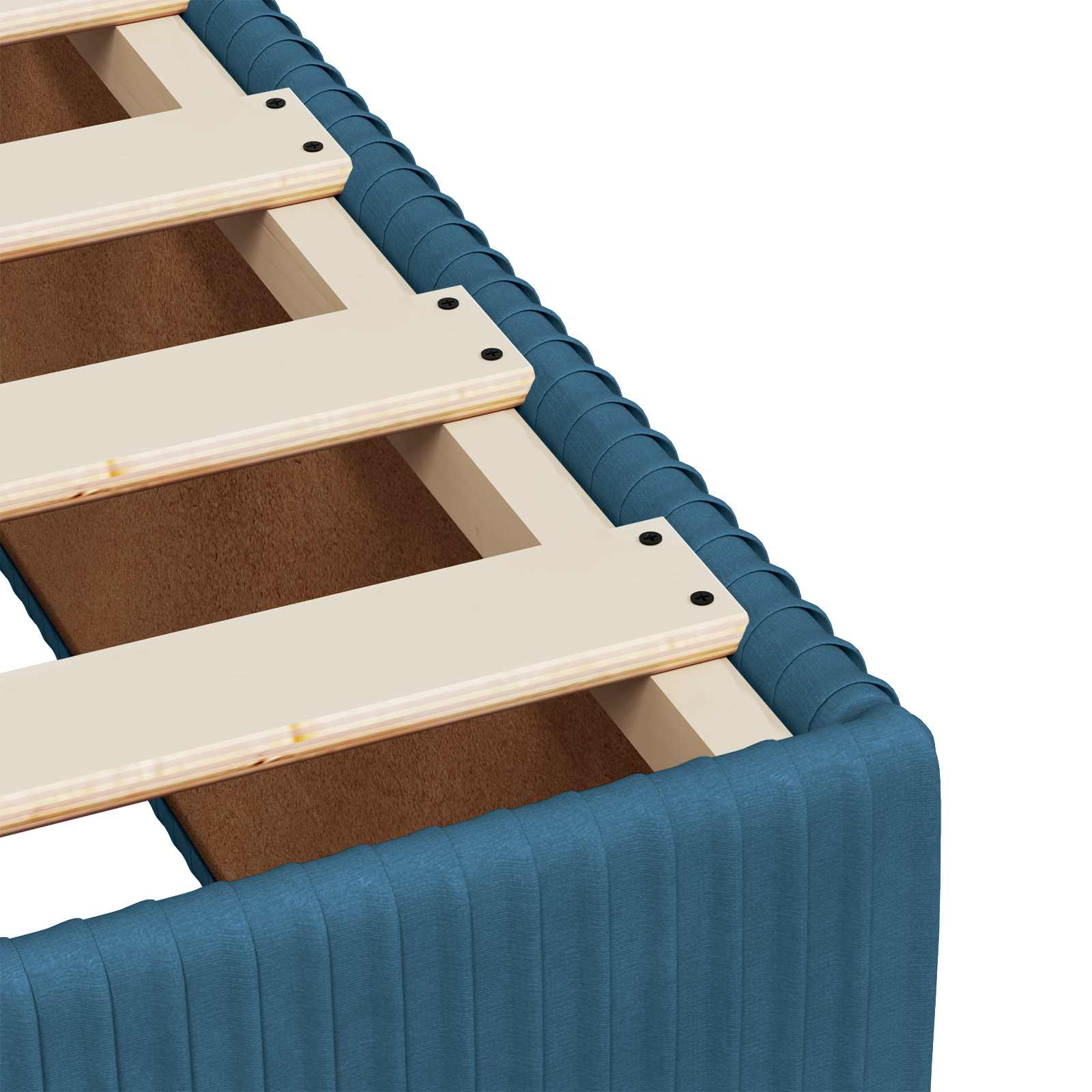 Lit boxspring avec matelas Bleu foncé 90 x 200 cm Velours - XIOS