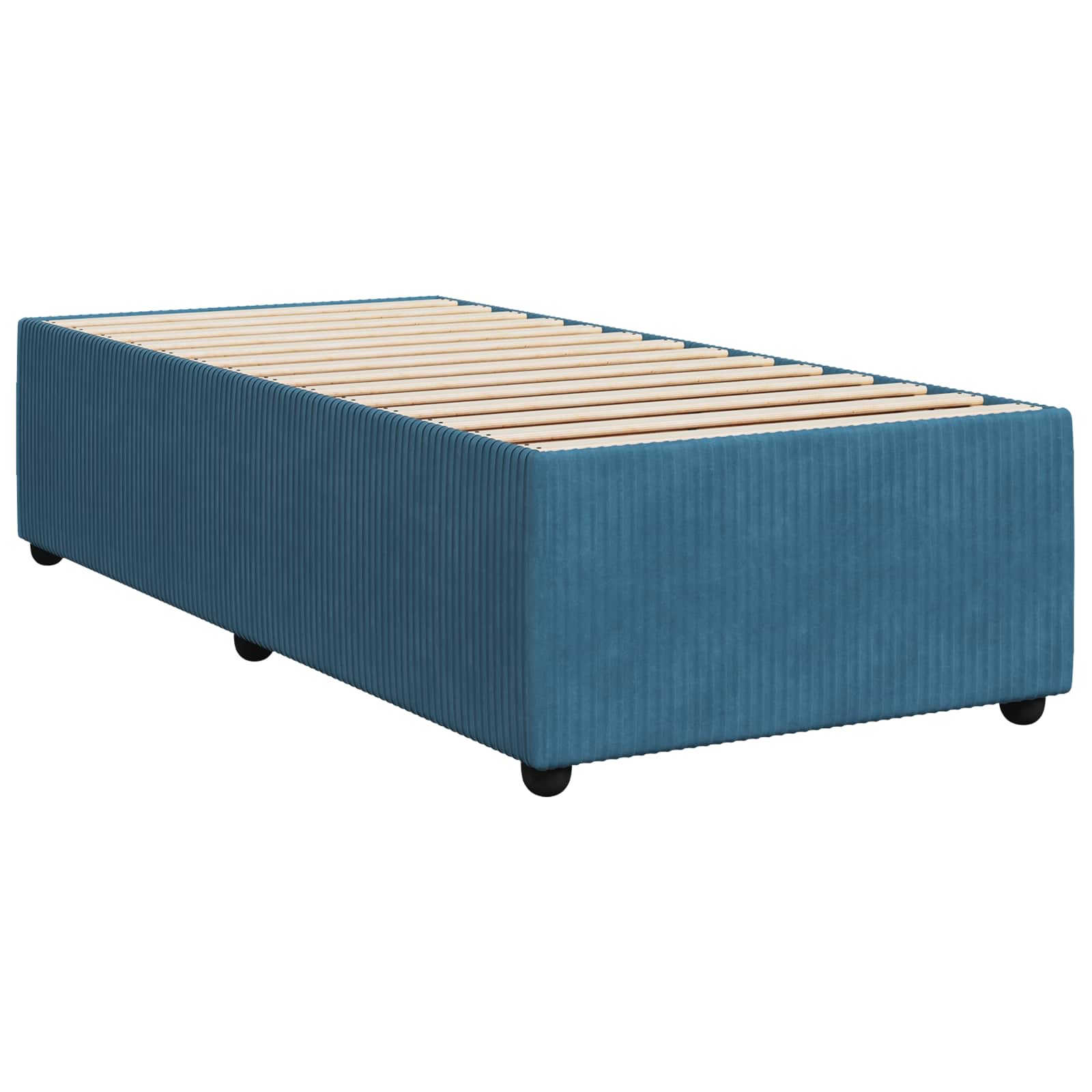 Lit boxspring avec matelas Bleu foncé 90 x 200 cm Velours - XIOS