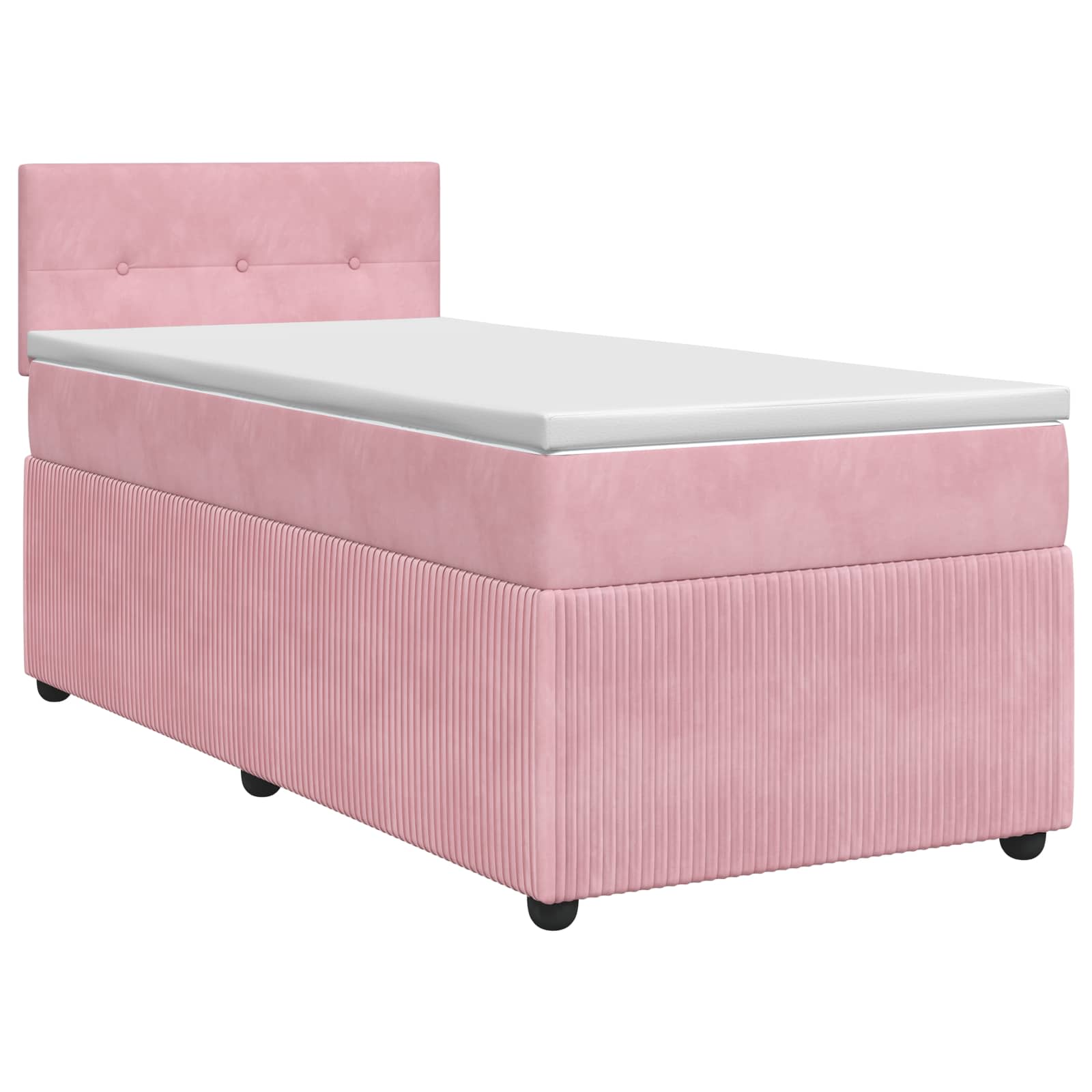 Lit boxspring avec matelas Rose 100 x 200 cm Velours