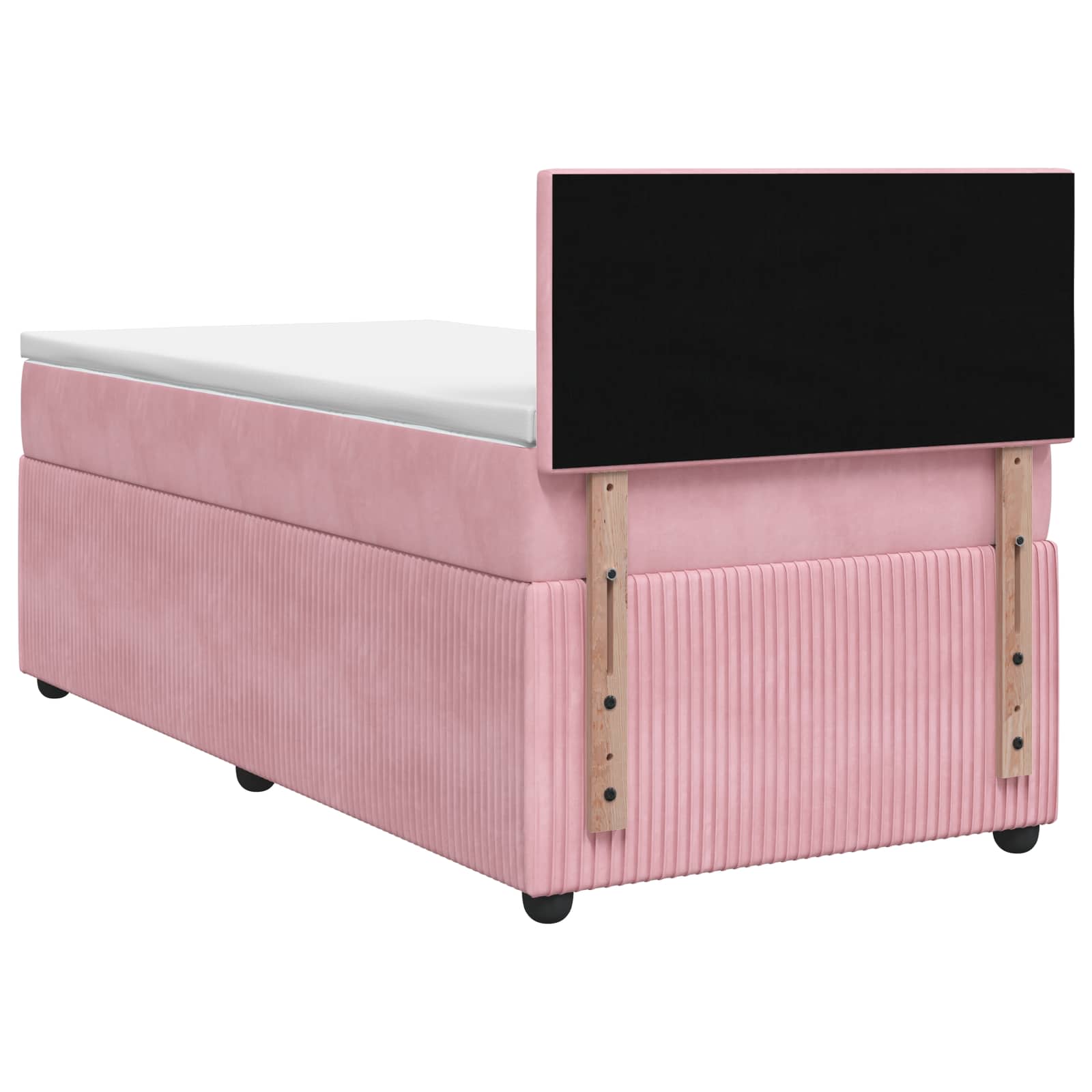 Lit boxspring avec matelas Rose 100 x 200 cm Velours