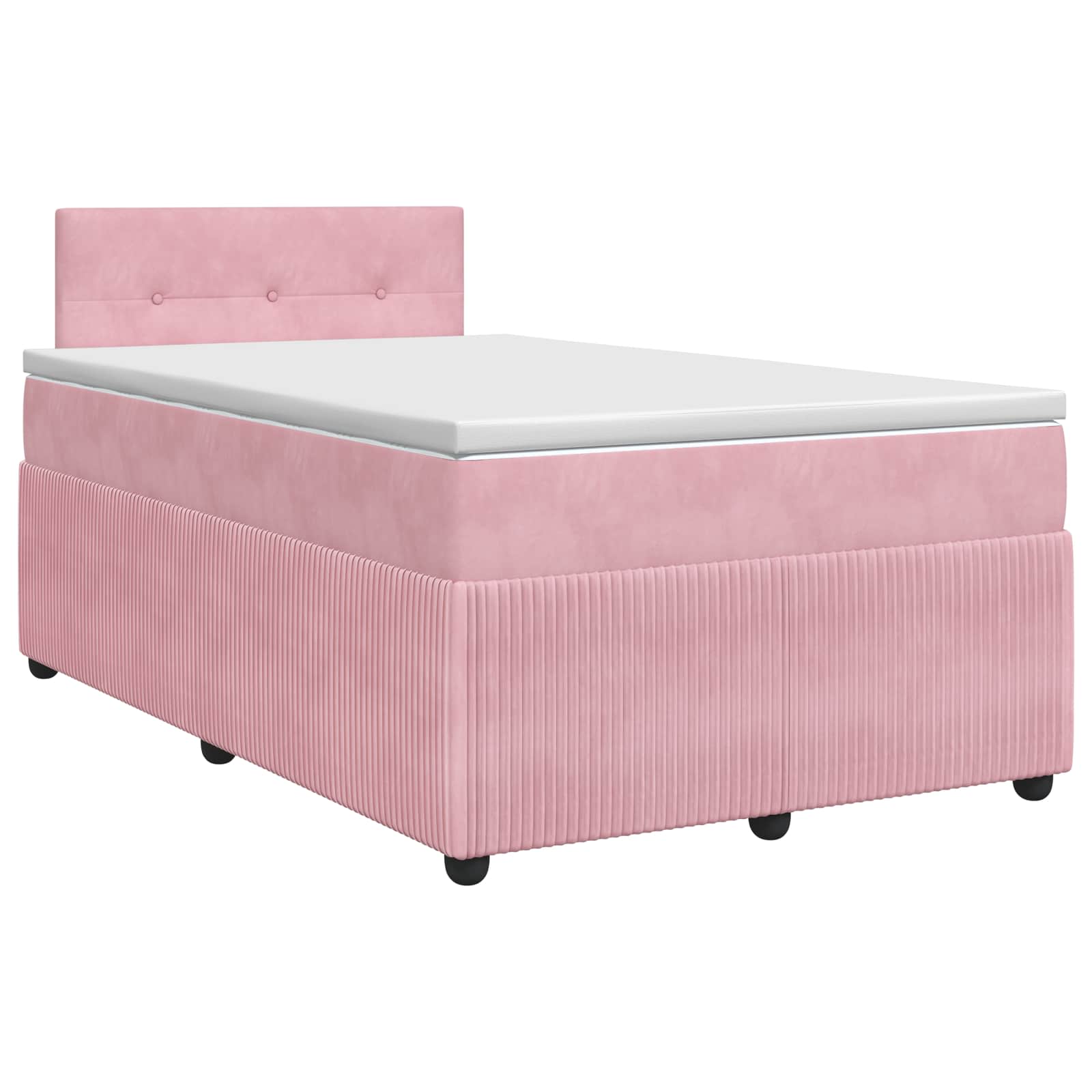 Lit boxspring avec matelas Rose 120 x 190 cm Velours