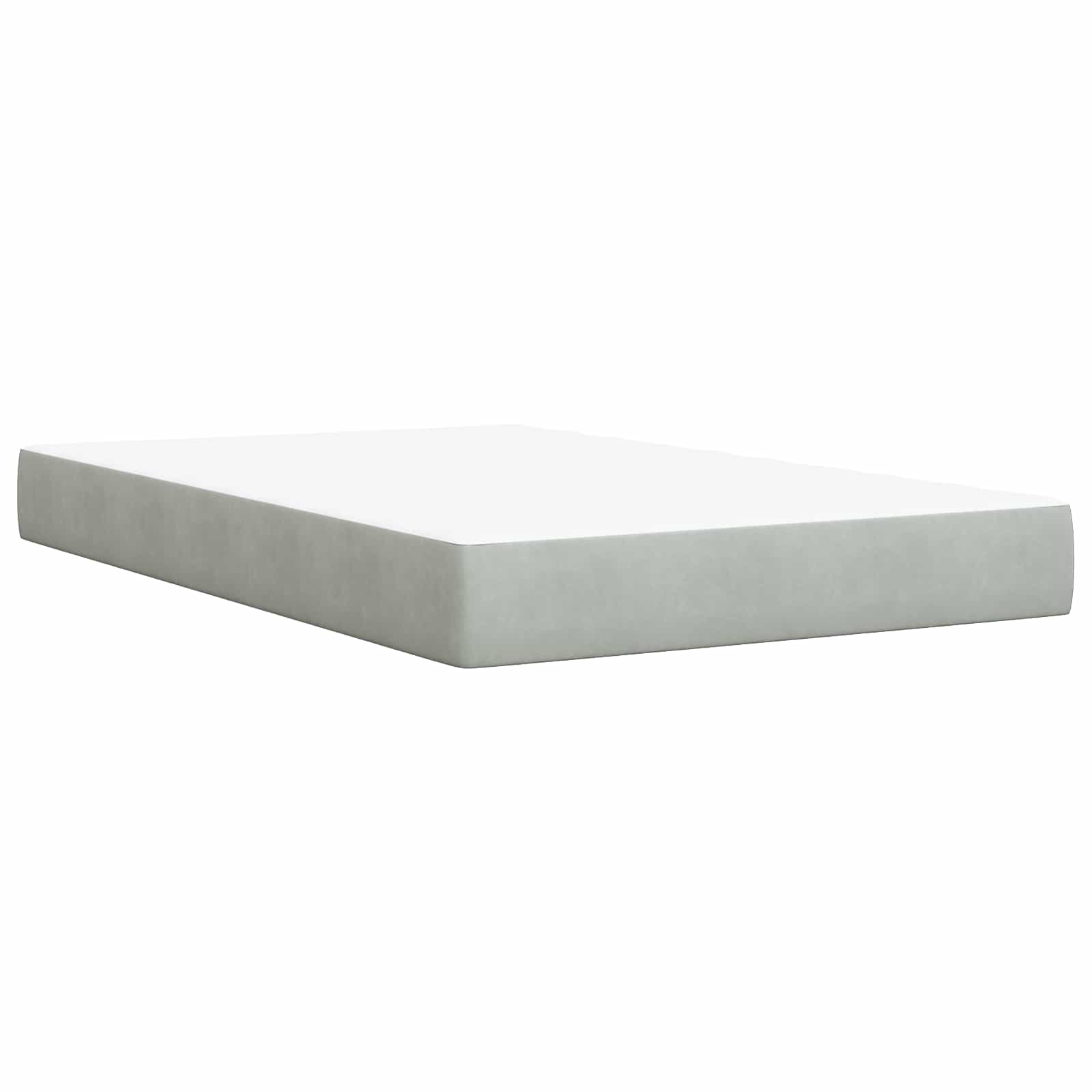 Lit boxspring avec matelas Gris clair 120 x 200 cm Velours - XIOS