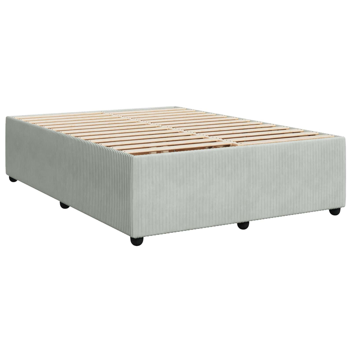 Lit boxspring avec matelas Gris clair 140 x 190 cm Velours - XIOS