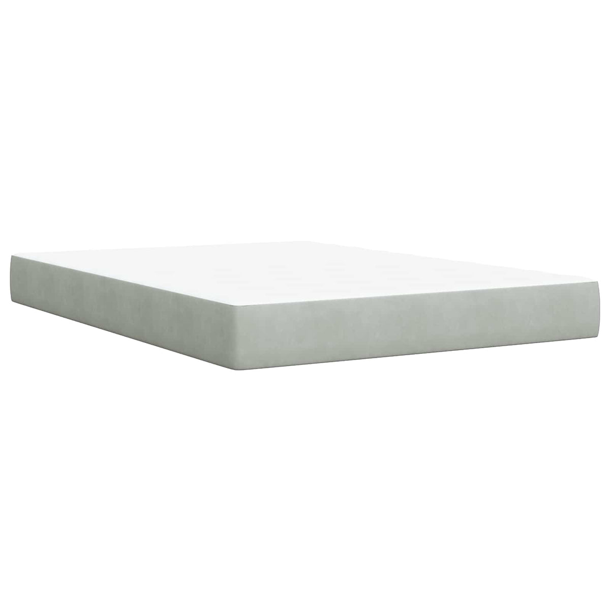 Lit boxspring avec matelas Gris clair 140 x 190 cm Velours - XIOS