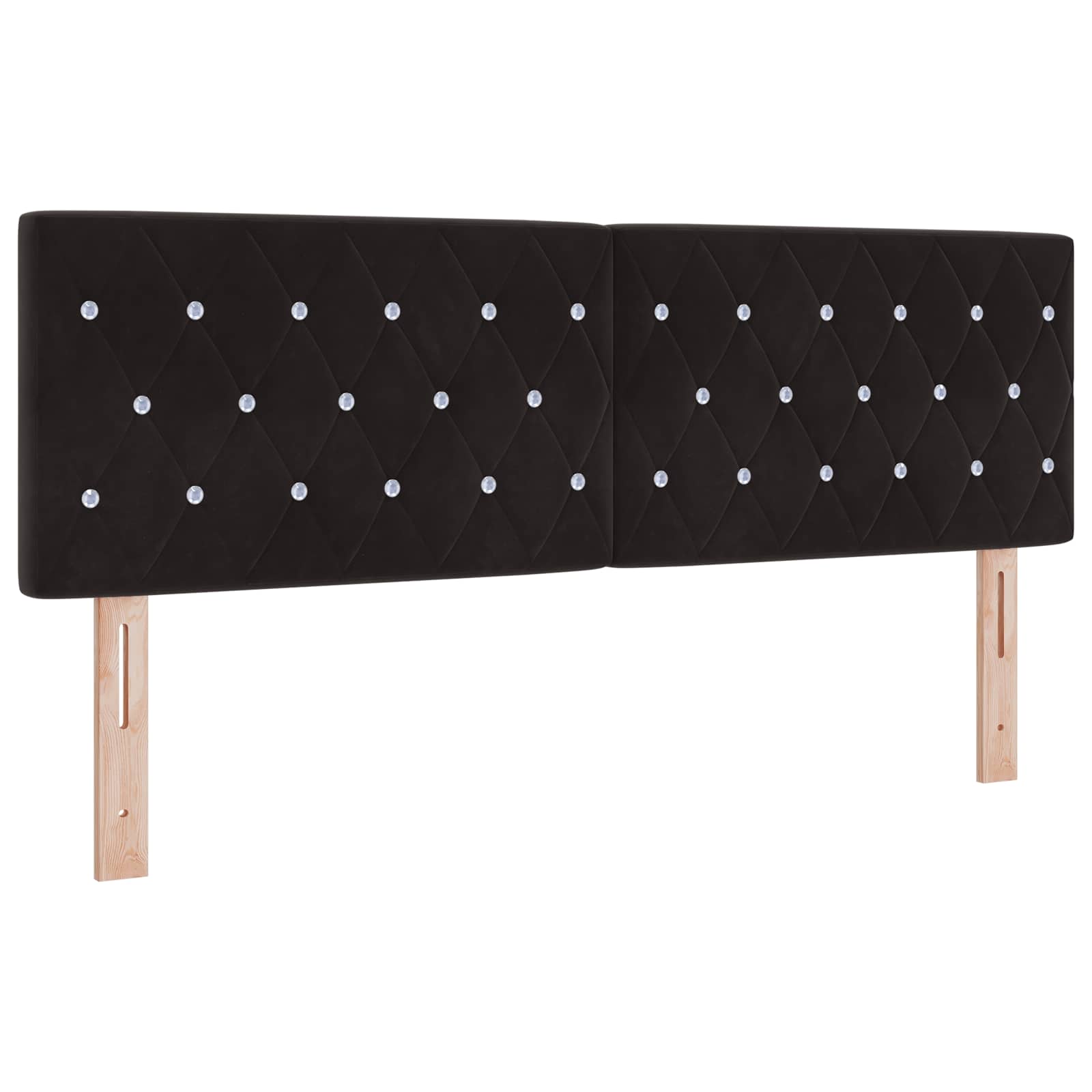 Lit boxspring avec matelas Noir 140 x 190 cm Velours