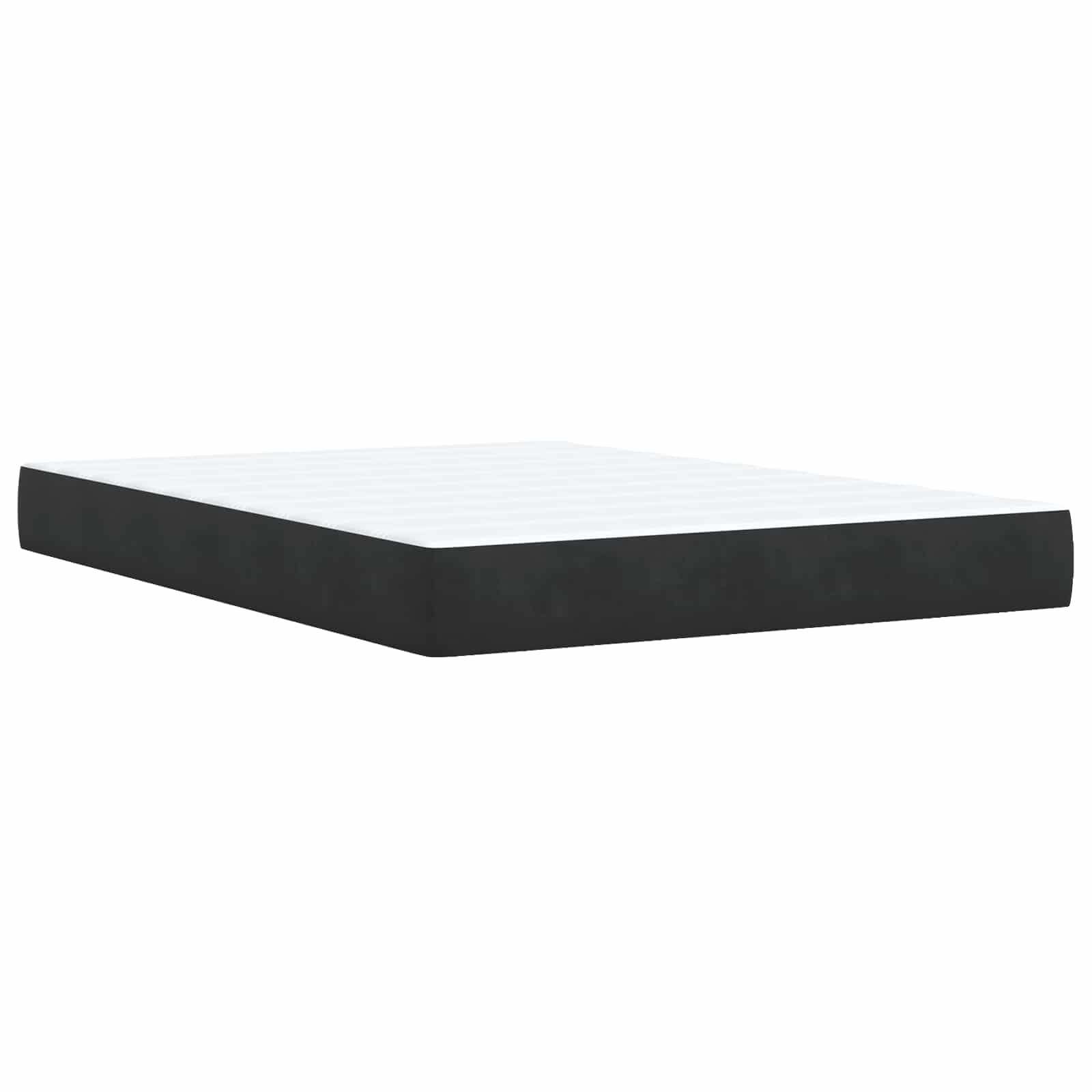Lit boxspring avec matelas Noir 140 x 190 cm Velours