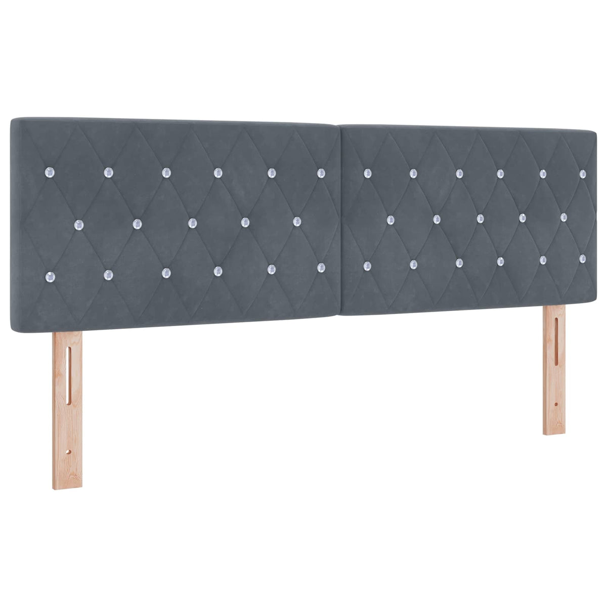 Lit boxspring avec matelas Gris foncé 140 x 200 cm Velours