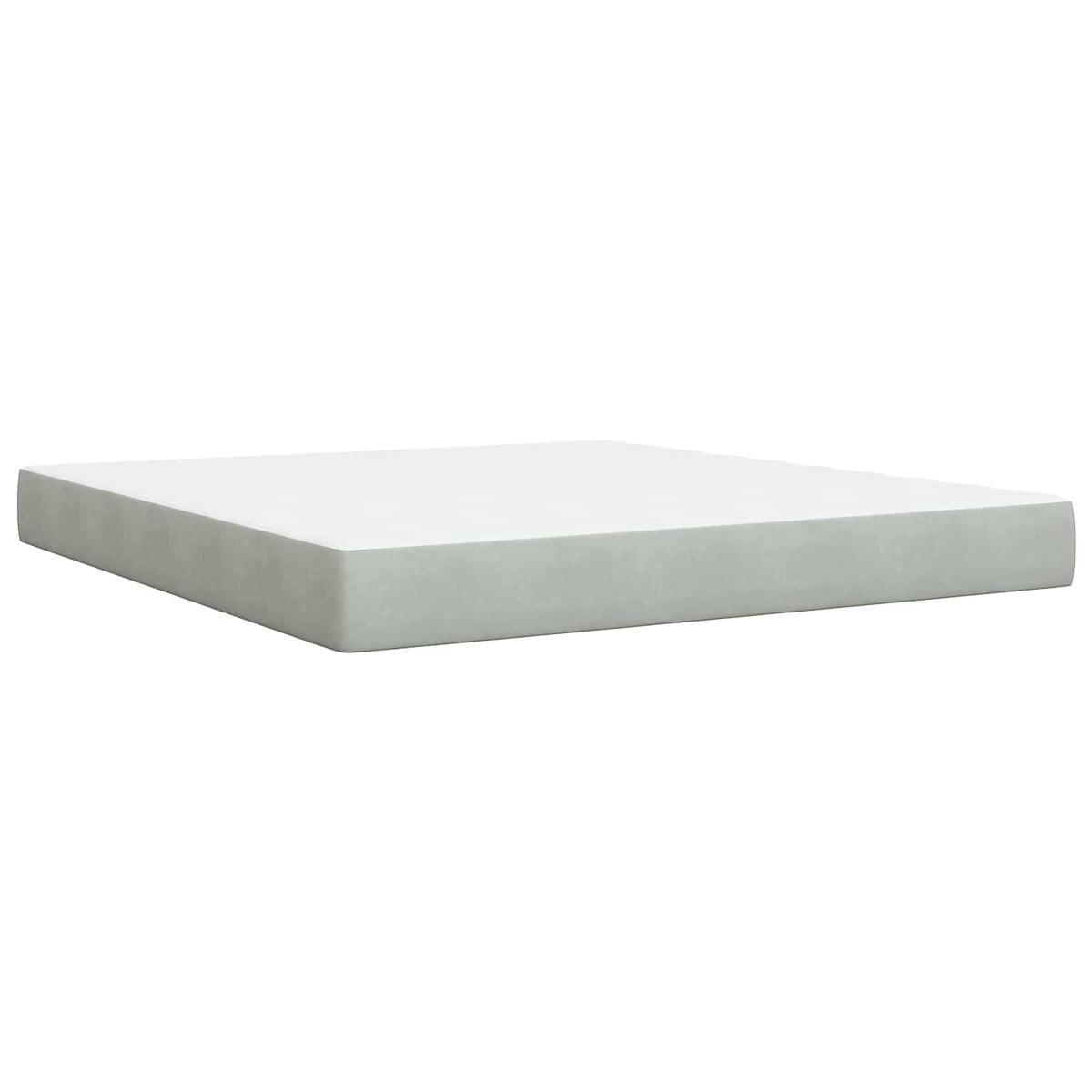 Lit boxspring avec matelas Gris clair 180 x 200 cm Velours