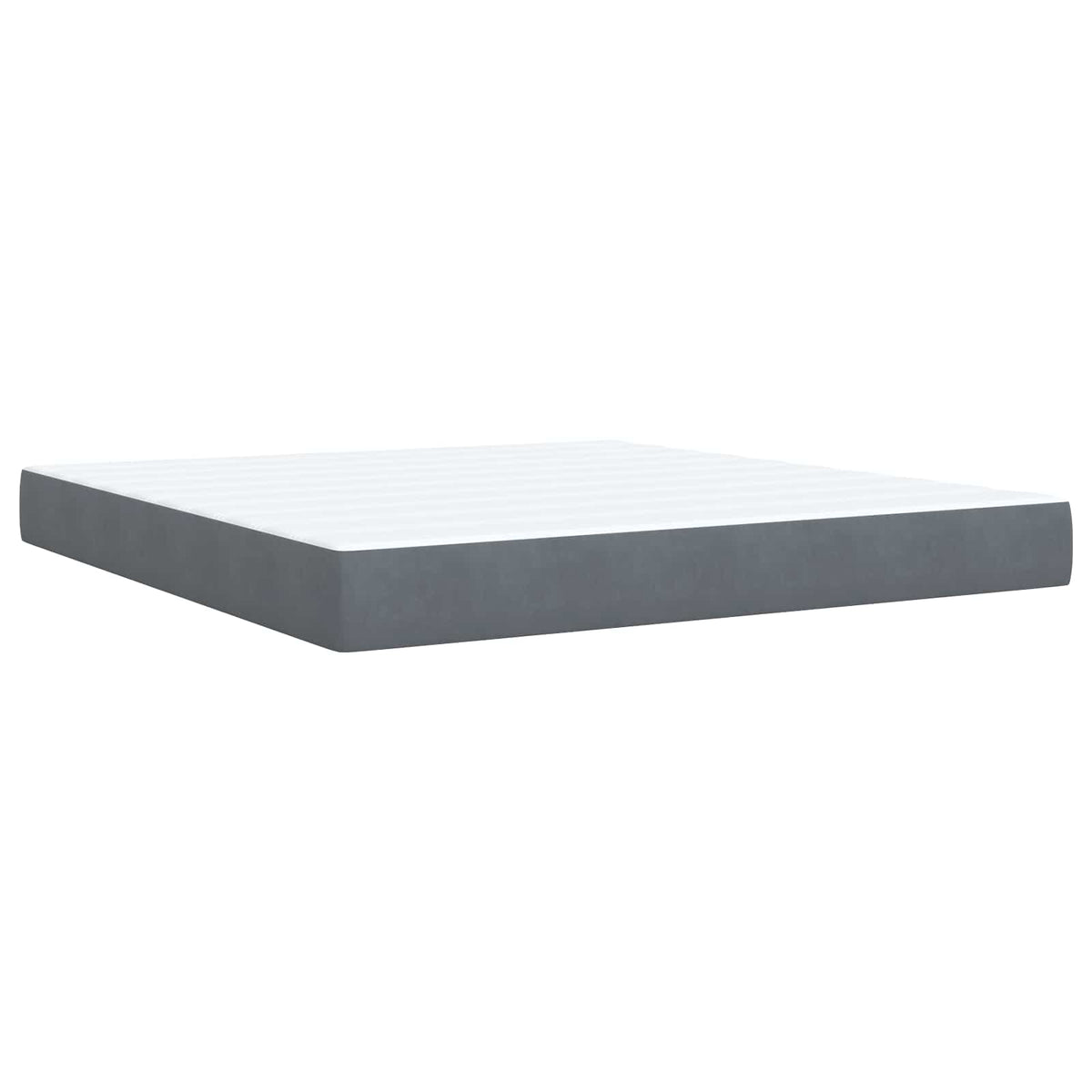 Lit boxspring avec matelas Gris foncé 180 x 200 cm Velours