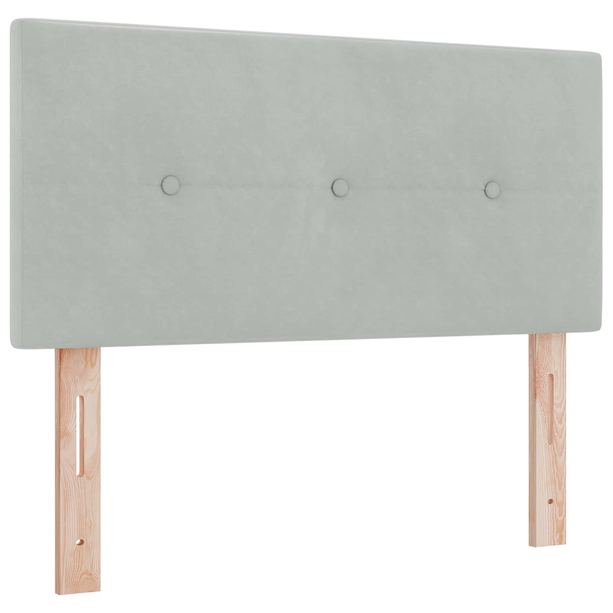 Lit boxspring avec matelas Gris clair 90 x 190 cm Velours - XIOS
