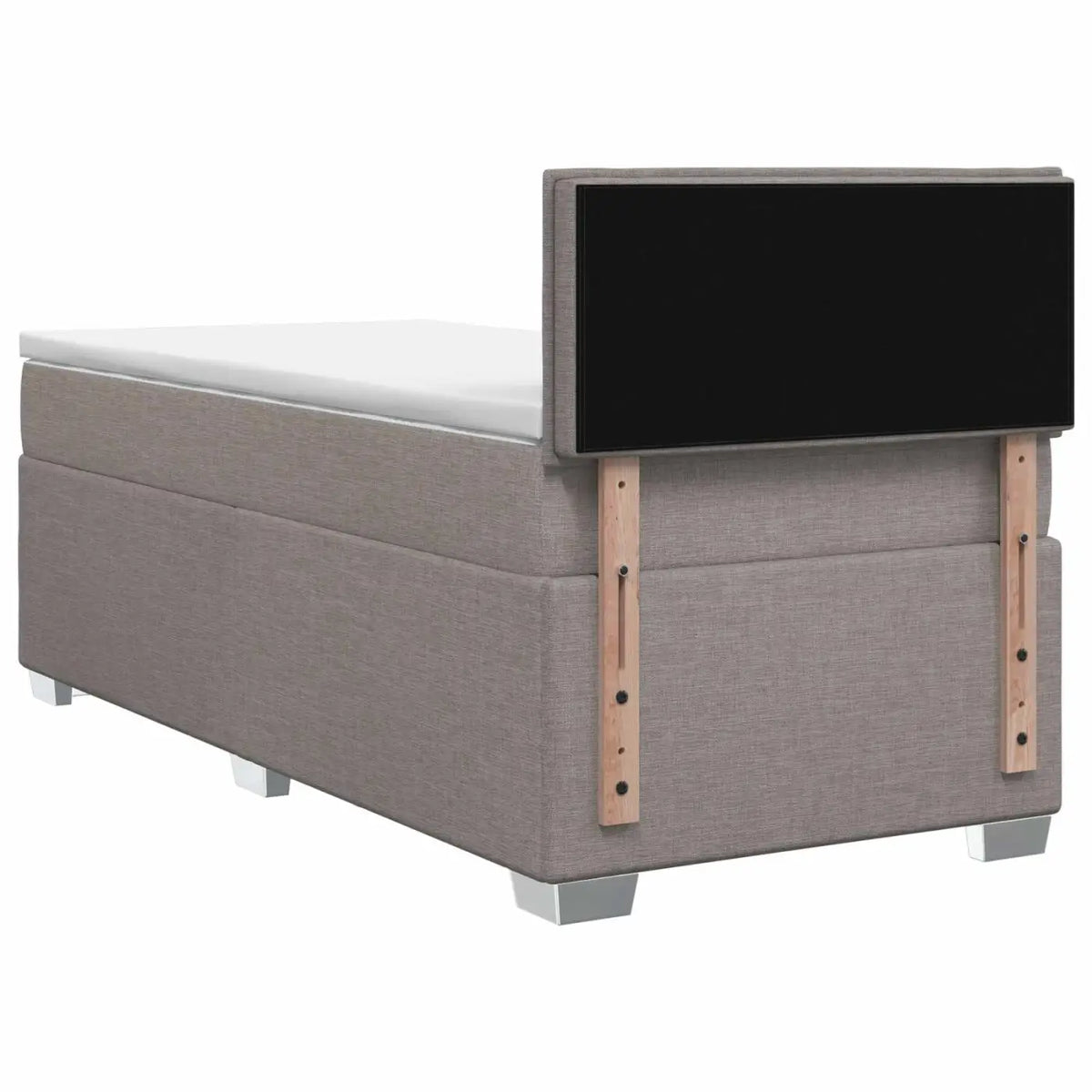 Lit de box spring avec matelas et LED Taupe 80 x 200 cm Tissu - XIOS